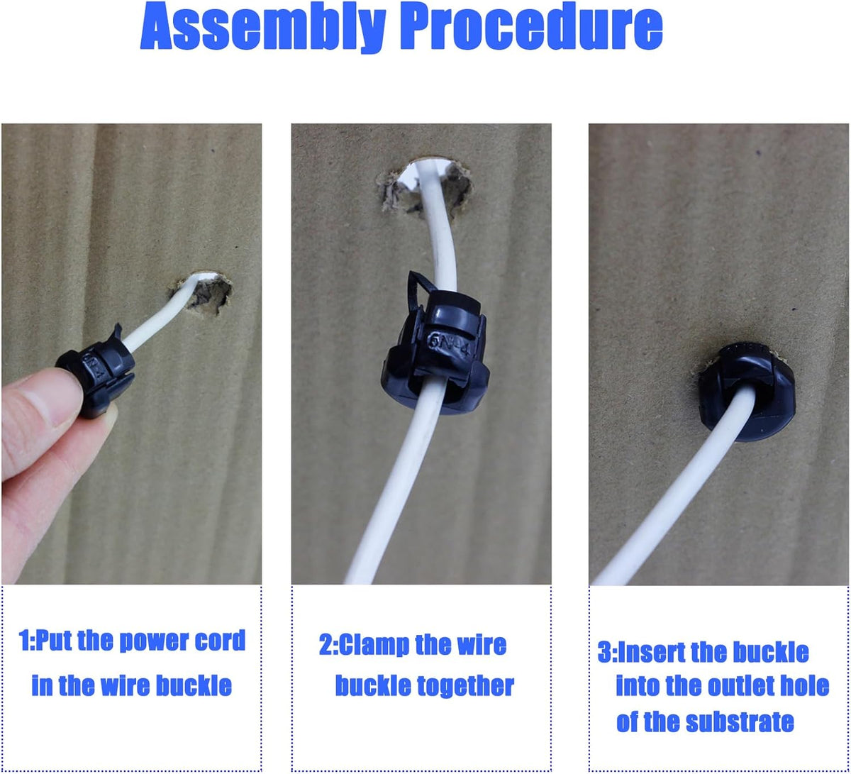 40PCS Nylon Insulation Cable Bush Grommet Electric Cable Protection Cord Buckle Strain Relief Bushing Black Wire Cover Round Cord Grommet,Office Home Wire Cover Management 6N-4 4N-4
