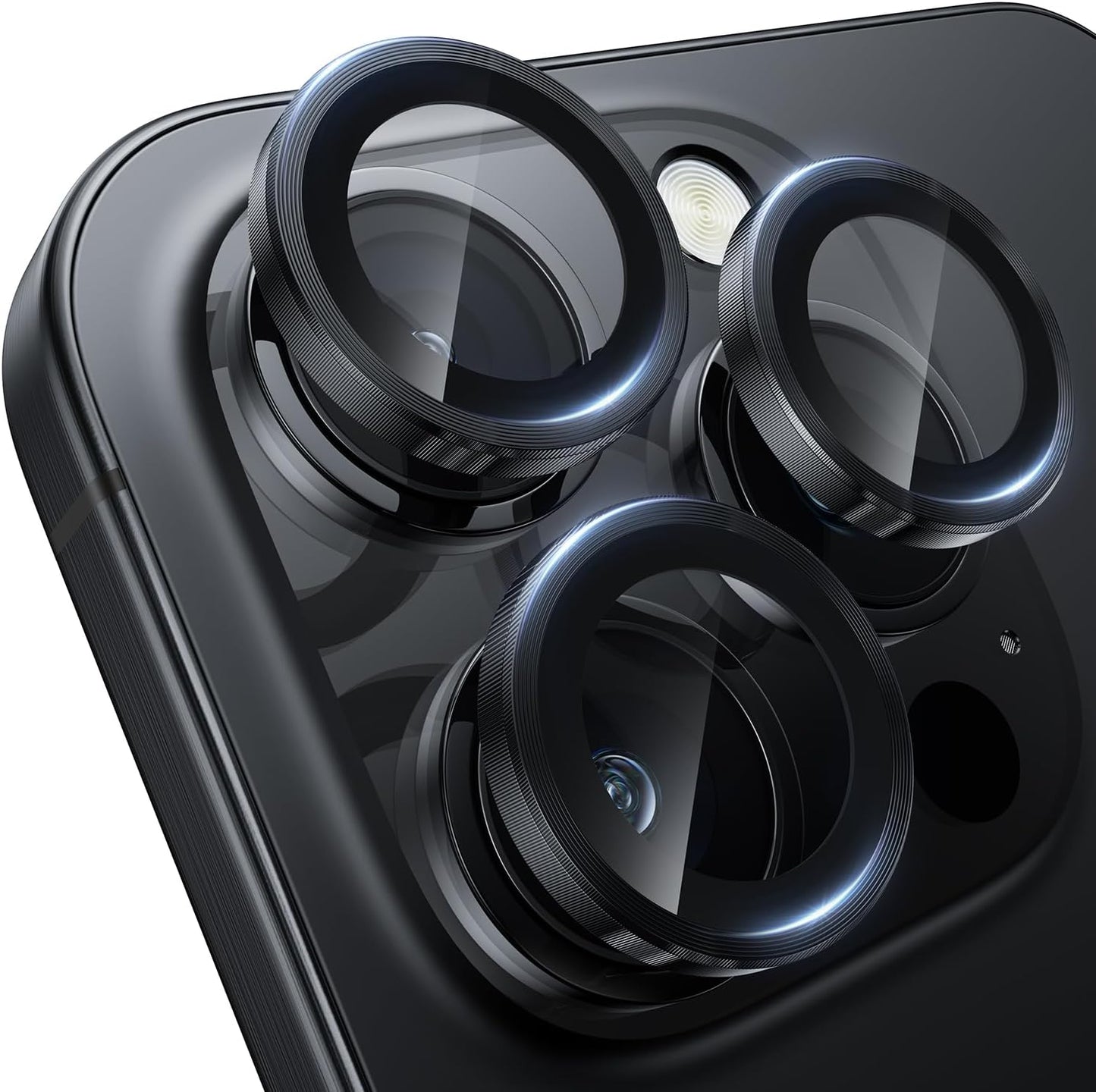 WSKEN for iPhone 16 Pro/iPhone 16 Pro Max Camera Lens Protector - [Original Shooting Model] Shatterproof Ultra HD Tempered Metal Glass Camera Screen Protector Cover Film Accessories