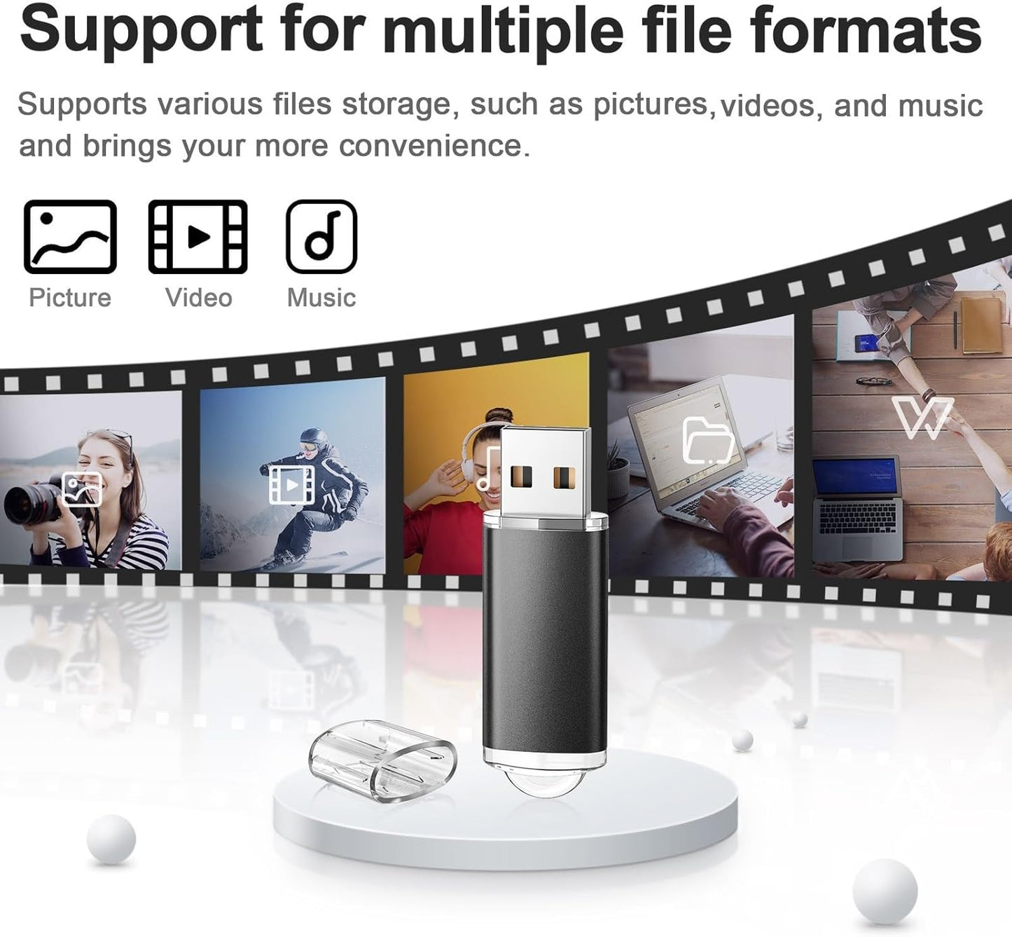 TOPESEL 32GB 10 Pack USB Flash Drive Flash Drive 2.0 Memory Stick Fold Storage Thumb Stick Jump Drive Pen Swivel Design for PC laptops, Tablets, TVs, car Audio (5 Mixed Colors)