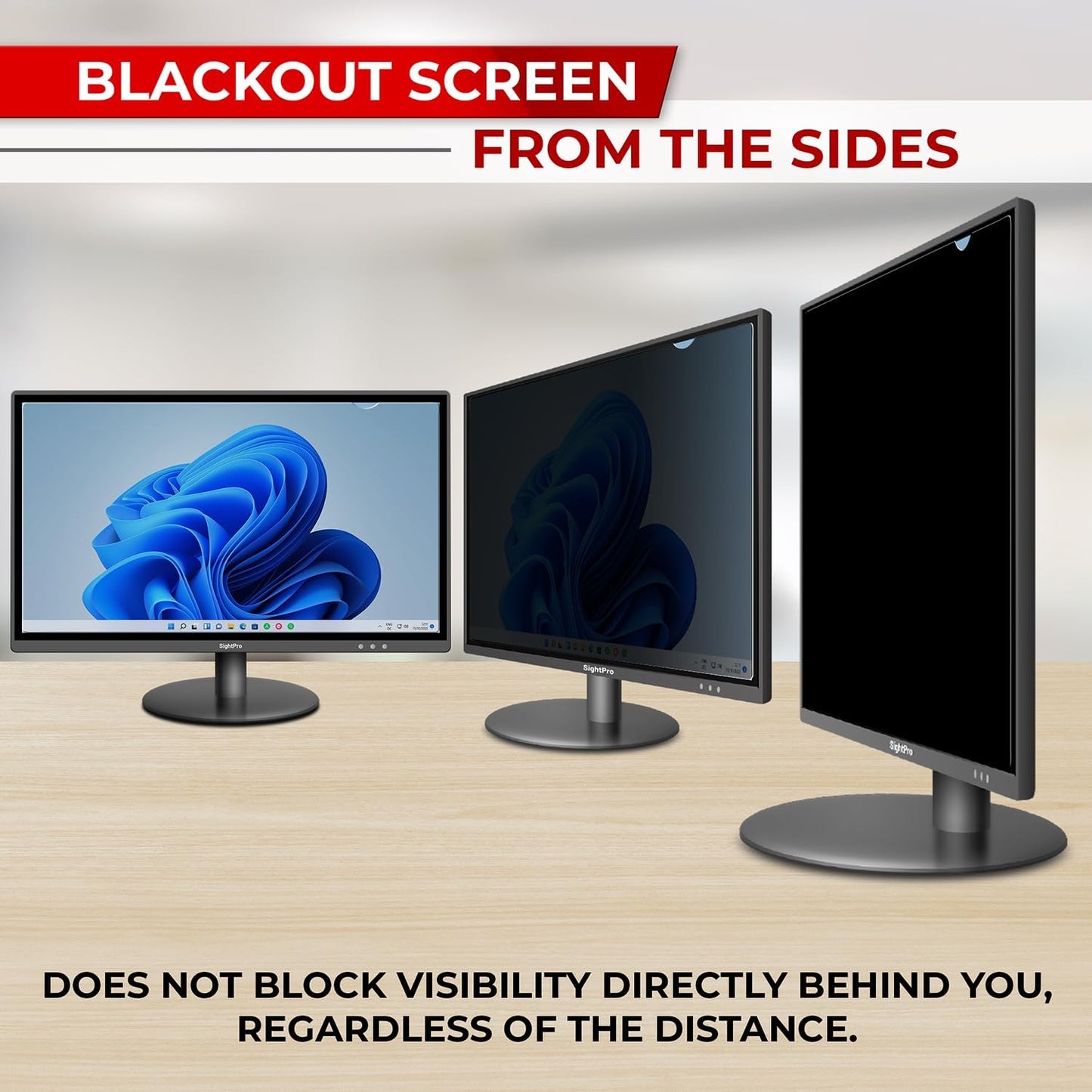27 Inch 16:9 Computer Privacy Screen Filter for Monitor - Privacy Shield and Anti-Glare Protector