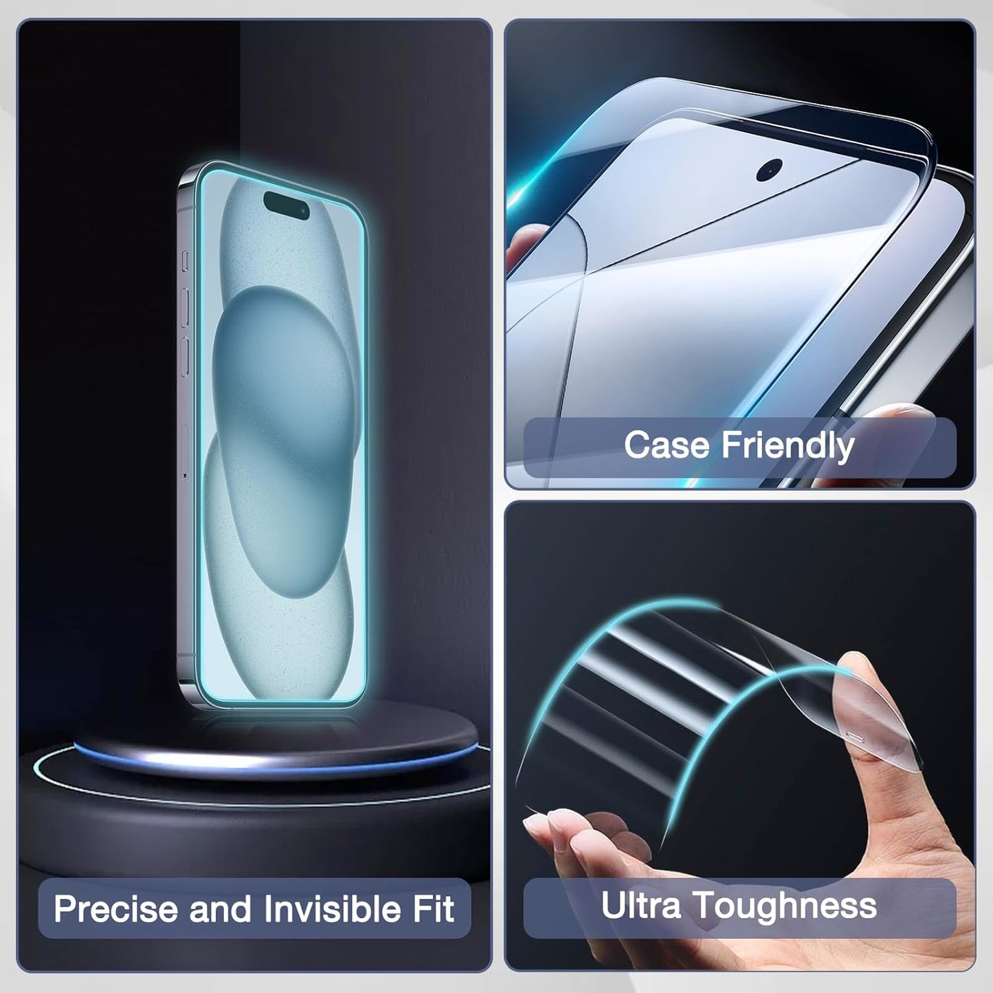 2-Pack Matte Privacy Screen Protector for iPhone 17, iPhone 16 Pro-6.3 inch, Anti-Glare Display Filter, No Bubbles, High Definition Clear, Easy Installation
