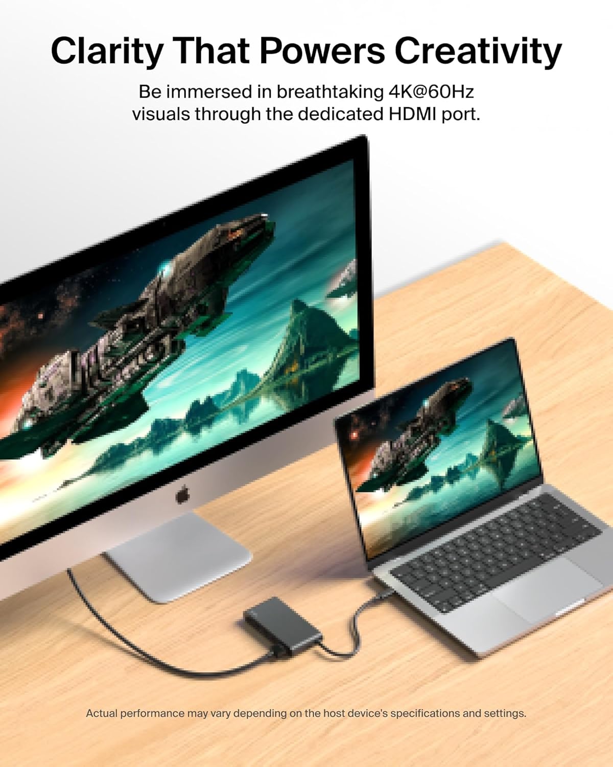 Belkin USB C Hub, 5-Port Hub w/ 4K HDMI Display @ 60Hz, 100W Power Delivery, Fast Data Transfer 10Gbps, USB C Multiport Adapter - Compatible with MacBook, iPad Pro, Chromebook, & More