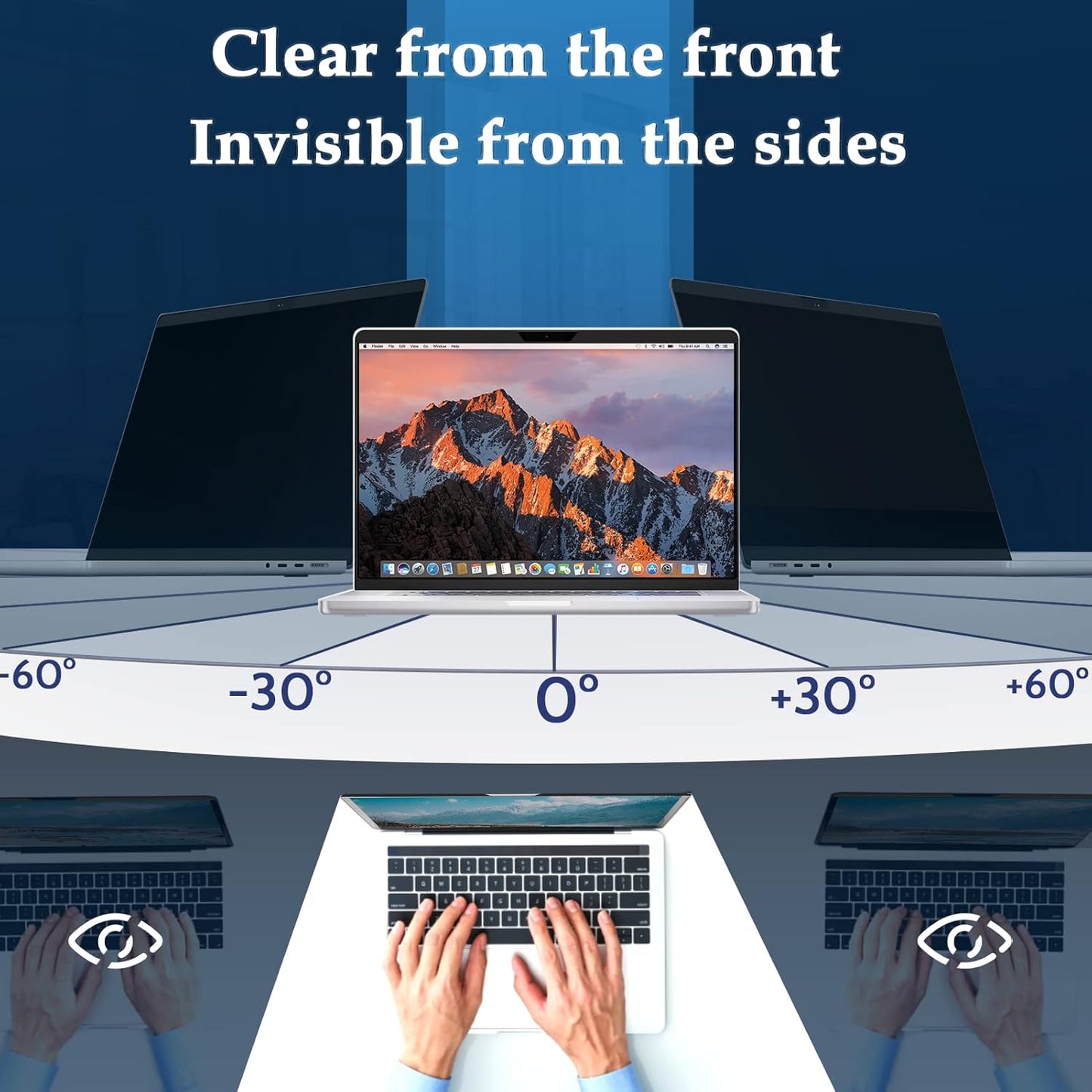 Privacy Screen MacBook Pro 13 Inch (2016-2022, M1,M2) and MacBook Air 13 In(2018-2021, M1), Magnetic Removable Anti-Glare Privacy Filter with Camera Cover, Laptop Privacy Screen Protector for Mac 13in IPROKKO