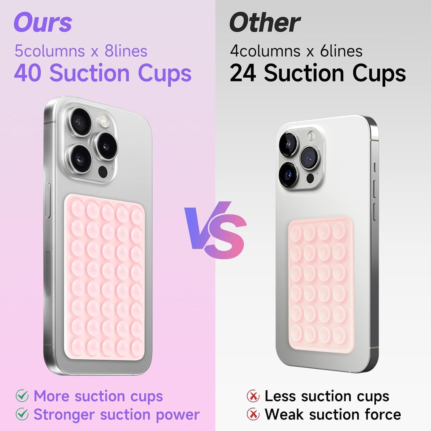 Silicone Suction Phone Case Mount, Non Slip Suction Cup Phone Mount, Phone Accessories Holder for Selfies and Videos, Silicon Adhesive Phone Stand Sticky for Cell Phone Green