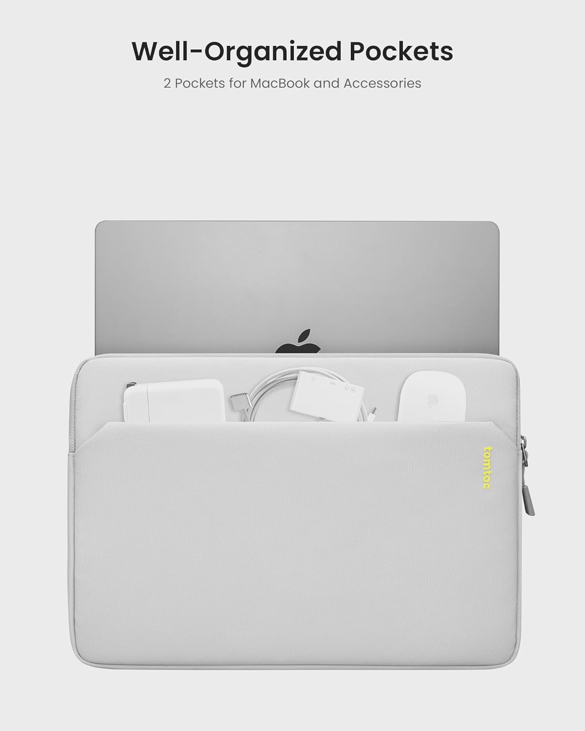 tomtoc Slim Laptop Sleeve for 16-inch MacBook Pro M4/M3/M2/M1 Pro/Max 2024-2019, XPS 15 Surface Book 3 The New Blade 16, Recycled Water-Resistant Protective Laptop Case Bag