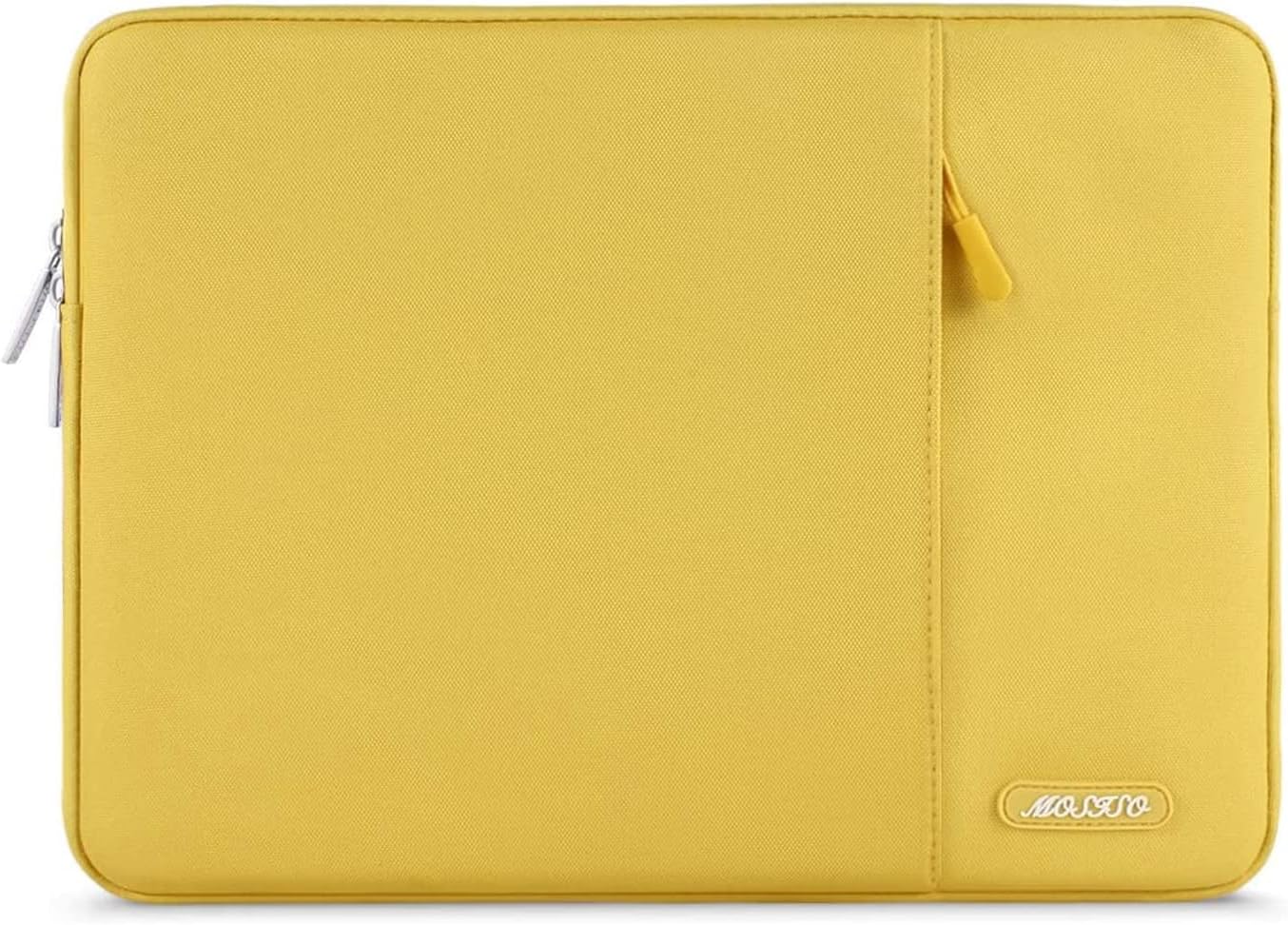 MOSISO Laptop Case 16 inch, 15-15.6 inch Laptop Sleeve Compatible with MacBook Pro 16 M4 M3 M2 M1, HP Acer Dell Lenovo ASUS Notebook, Polyester Vertical Computer Sleeve Bag with Pocket, Yellow
