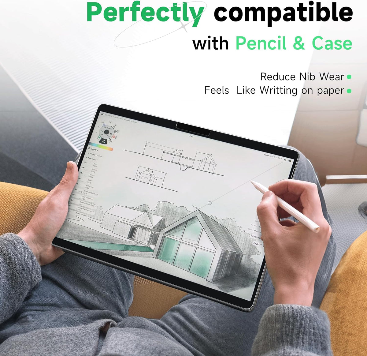 3 Pack Paper Screen Protector for Surface Pro 11/10/9/8/X -13 Inch(2019-2024), Draw and Write Like on Paper, Anti Glare Blue Light Filter, Sensitivity Film, Matte Shield Stylus Pen & Case Friendly