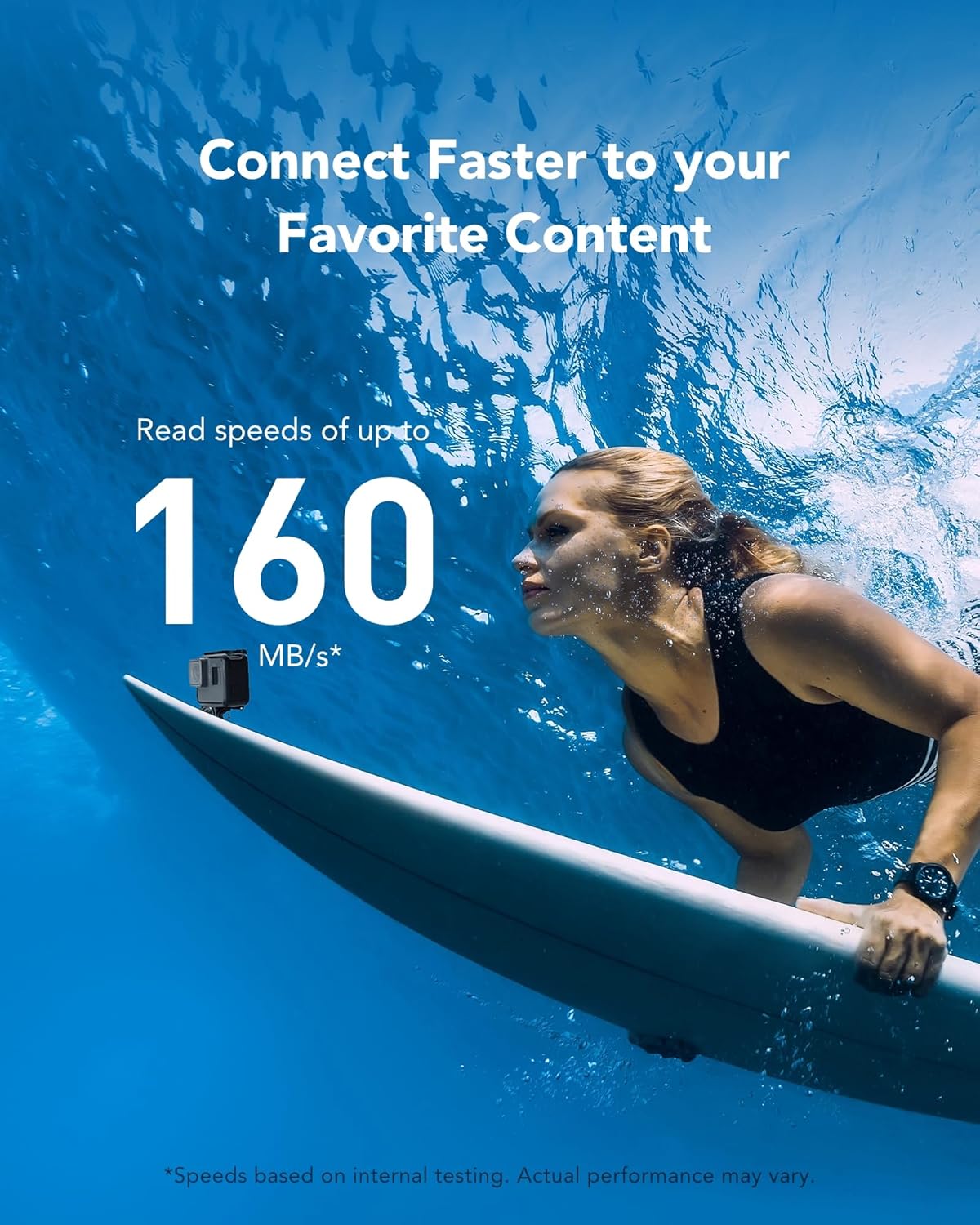 Lexar 1TB Blue Micro SD Card Up to 160MB/s, microSDXC UHS-I Memory Card with SD Adapter, C10, U3, A2, V30, Full HD, 4K UHD, High Speed TF Card