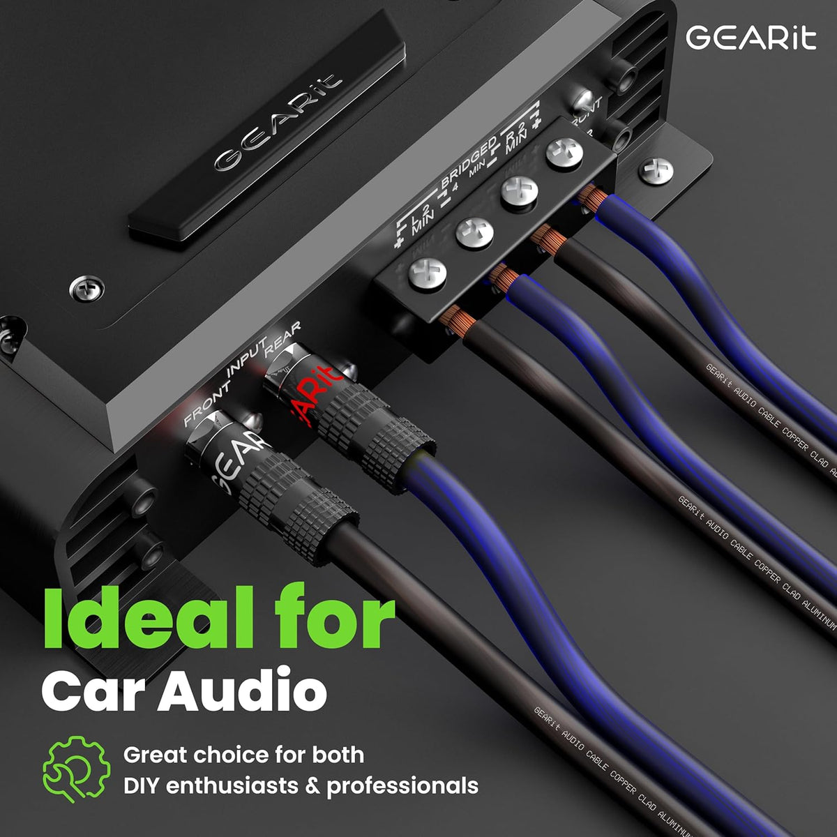 GEARit Speaker Wire 14 Gauge, Speaker Cable 100ft for Car Audio, Home Theater, CCA(Black Blue)