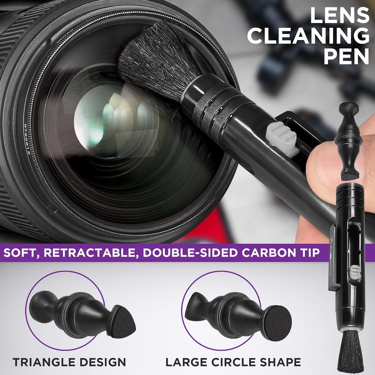 Altura Photo Camera Cleaning Kit - Camera Accessories Electronics Bundle - Lens Cleaner Spray, Brush, Pen, Cloths, Wipes, Air Blower - DSLR Photography Accessories Lens Cleaning Kit Photographer Gifts