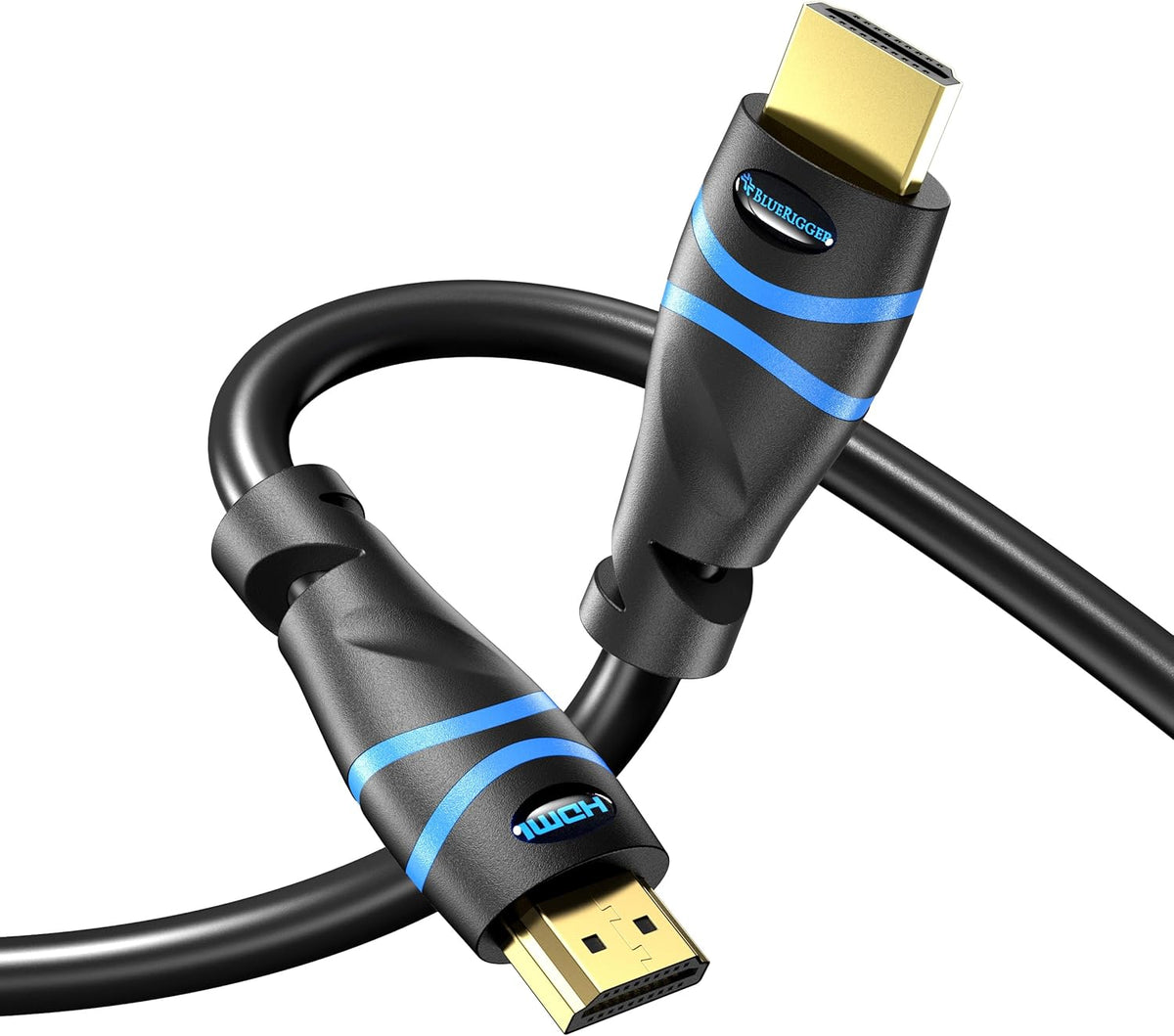 BlueRigger 8K HDMI Cable (6FT - 4 Pack, 8K 60Hz HDR, 4K 120Hz, High Speed 48Gbps with Ethernet, eARC, 3D, HDCP 2.3) - Compatible with PS5, Xbox, Roku, Apple TV, Switch, PC