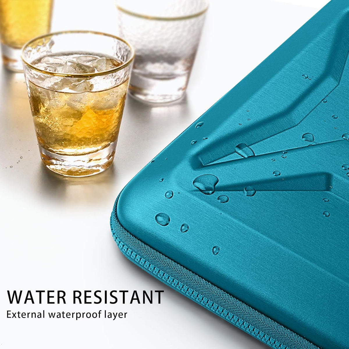 DOMISO 15.6 Inch Laptop Case Rugged Sleeve Waterproof Hard Shell Protective Cover Fits Most 15.6" Laptops/Macbook Pro/Lenovo IdeaPad/HP ENVY/Dell XPS (Teal)