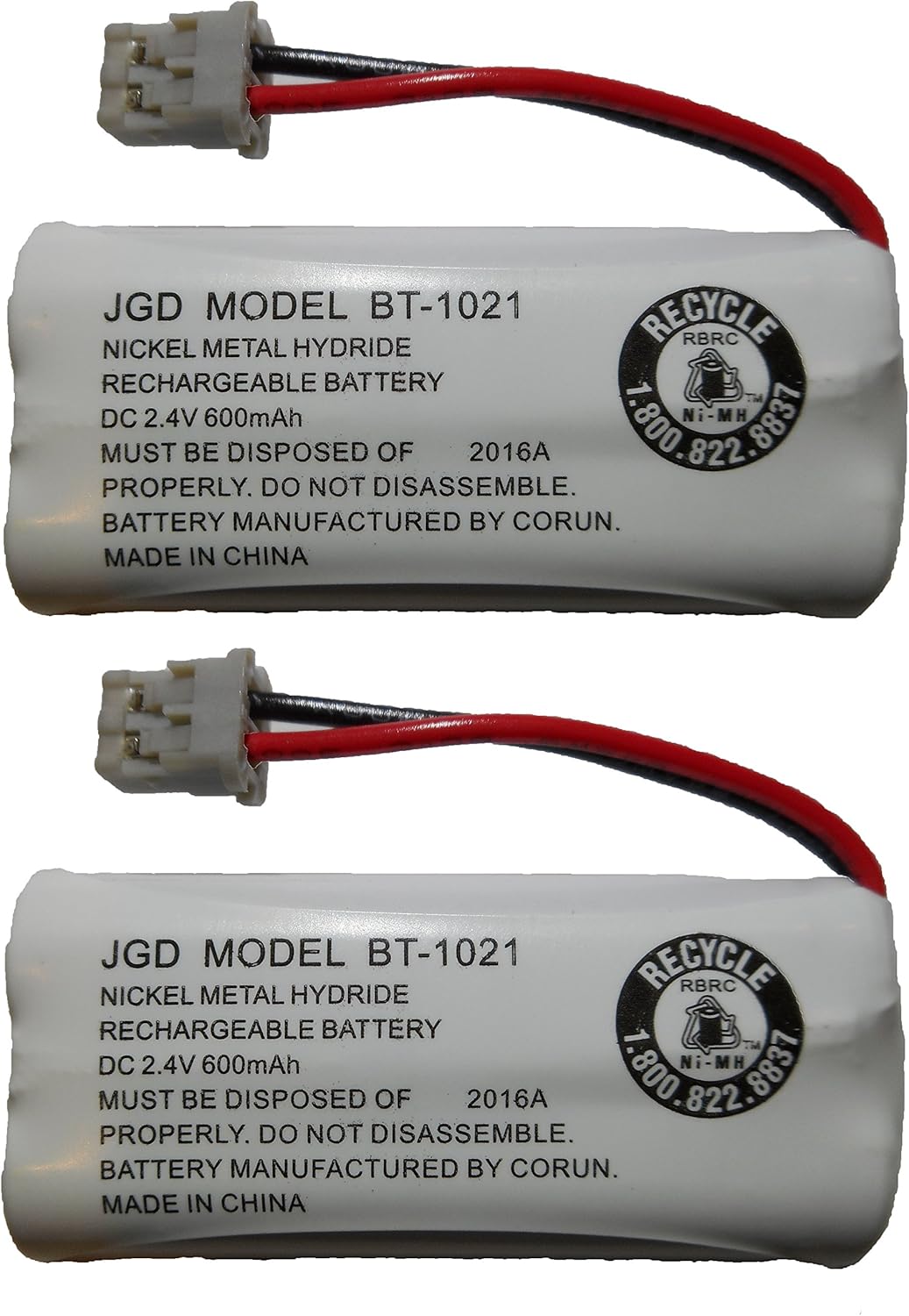 JustGreatDealz HIGH Capacity Rechargeable Replacement Battery BT-1021 BBTG0798001 for Uniden Cordless Handsets (2-Pack)