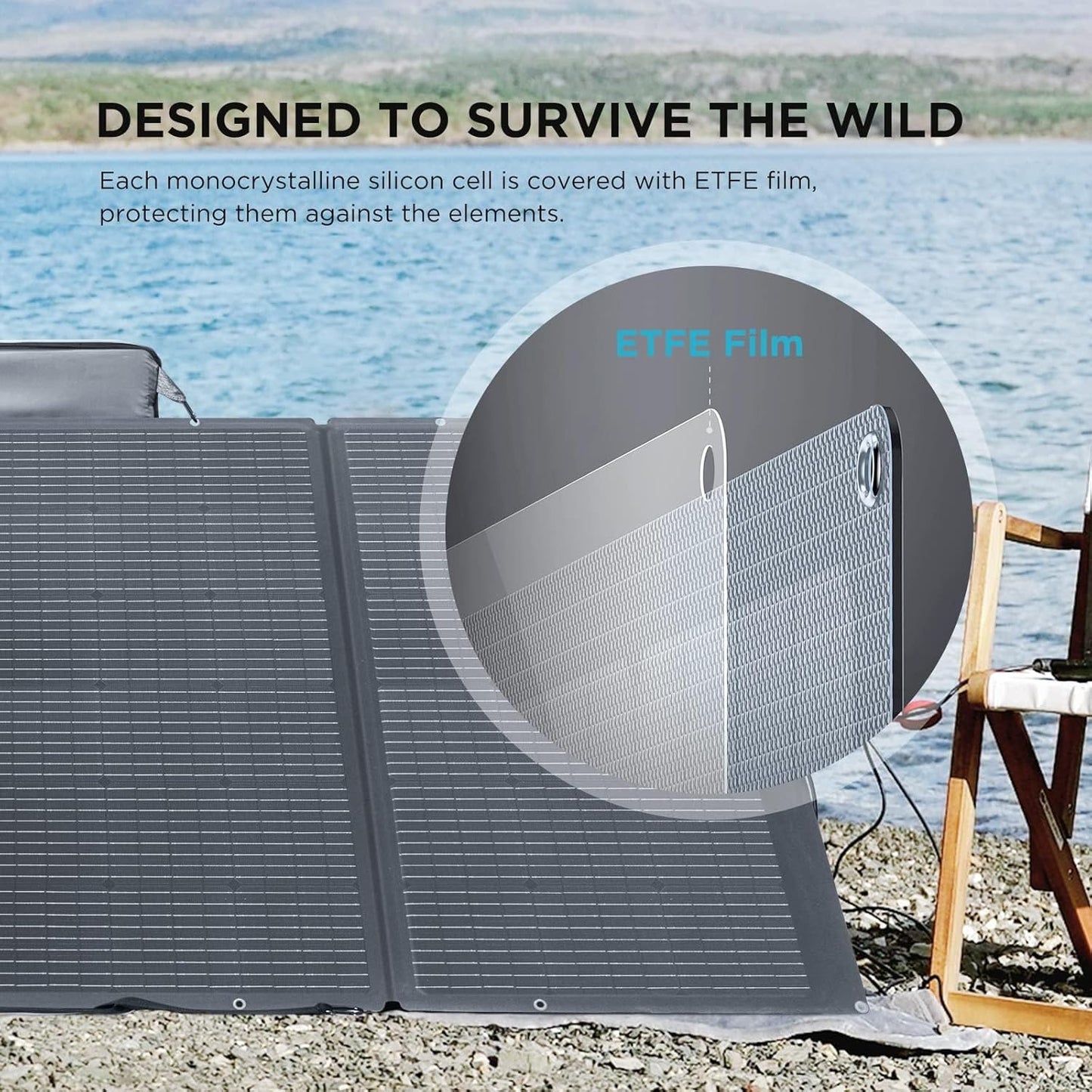 EF ECOFLOW Solar Generator 120V/3.6KWh DELTA Pro with 400W Portable Solar Panel, 23% High Efficiency, 5 AC Outlets, 3600W Portable Power Station for Home Backup Outdoors Camping RV Emergency