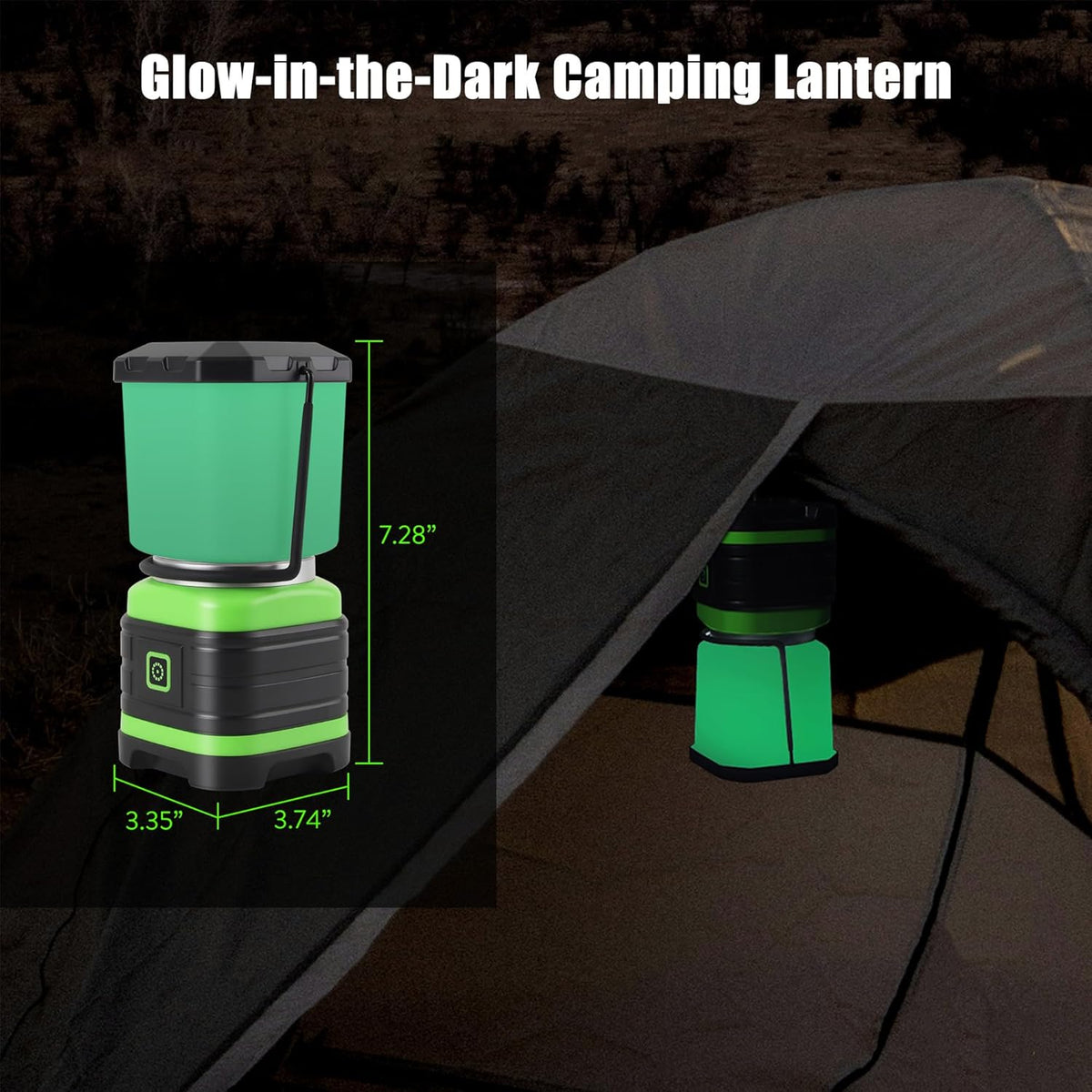 Lichamp LED Camping Lantern, Battery Powered LED Lights Camping Essentials, Portable Lanterns Flishlights for Emergency, Hurricanes, Outdoor Hiking, Power Outages, Survival Gear and Home Use, 4 Pack
