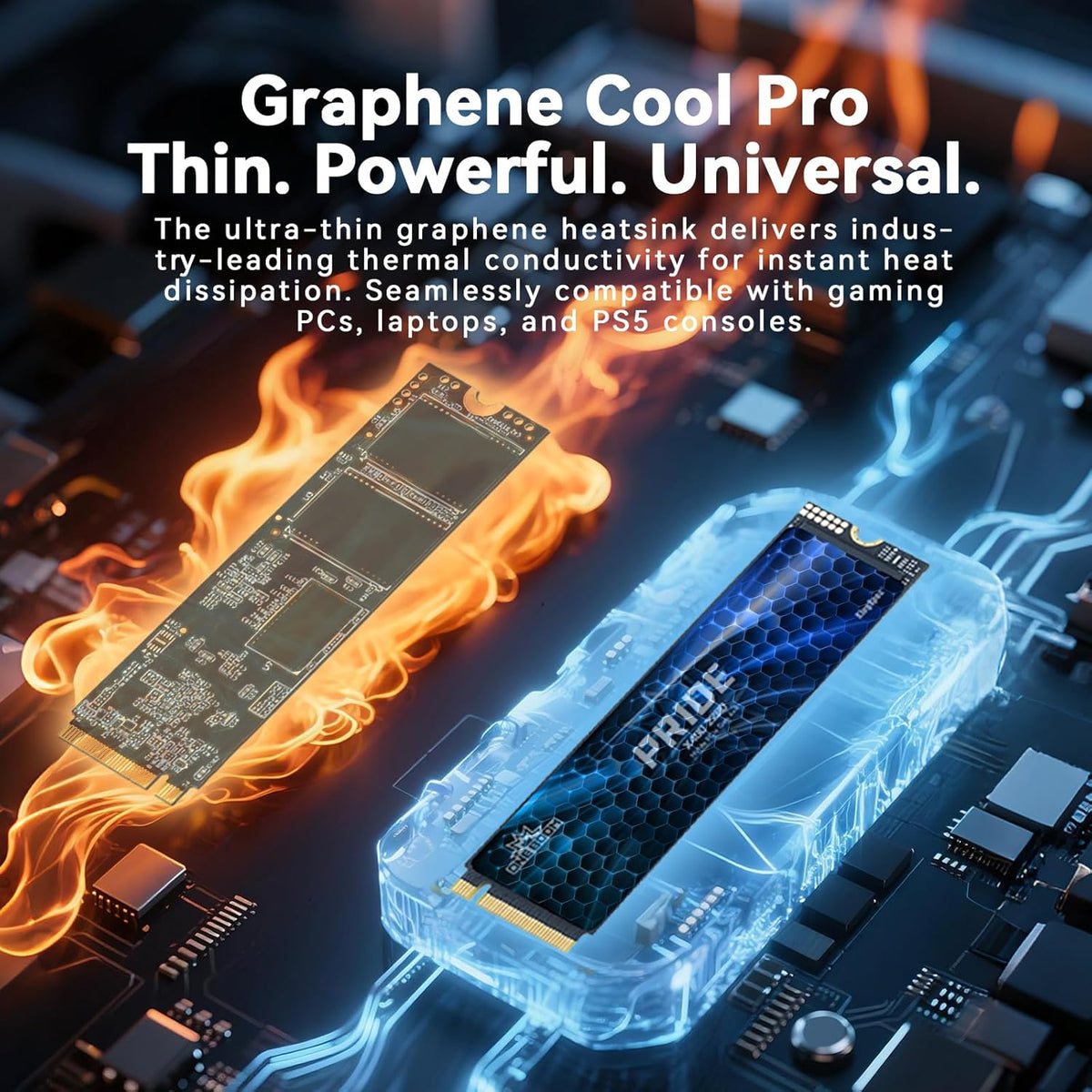 KingSpec OneBoom X400 2TB M.2 SSD Gen4 7300MB/s, TLC 3D NAND Internal NVMe SSD for Gaming & 4K Editing, Compatible with PC / PS5 / Laptop