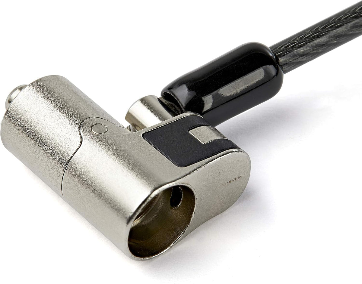6.5 [2m] 3-in-1 Universal Laptop Cable Lock - Keyed Security Lock for K-Slot, Nano & Wedge Slot Desktop/Laptop - Anti-Theft