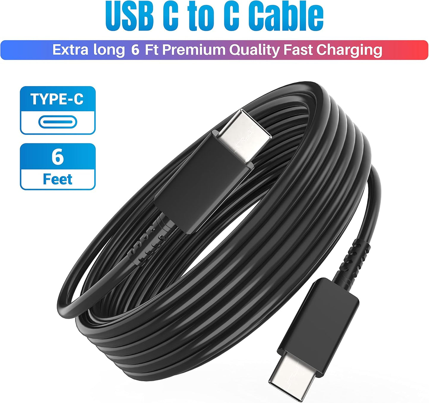 Phone 15 16 Charger, 2-Pack 30W Super Fast Charging, USB C Block Type C Cable Cord 6.6ft for iPhone iPhone 16,16 Plus,16 Pro,16 Pro Max, iPhone15, iPad Pro 12.9/11, Galaxy S24,S23,S22,S21