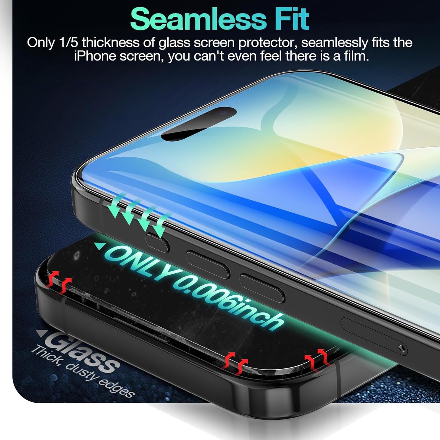 3 Pack Flexible Film Screen Protector for iPhone 16 Plus, Non-breakable Soft TPU Hydrogel Film for iPhone 16 Plus Screen Protector Film (NOT Glass)