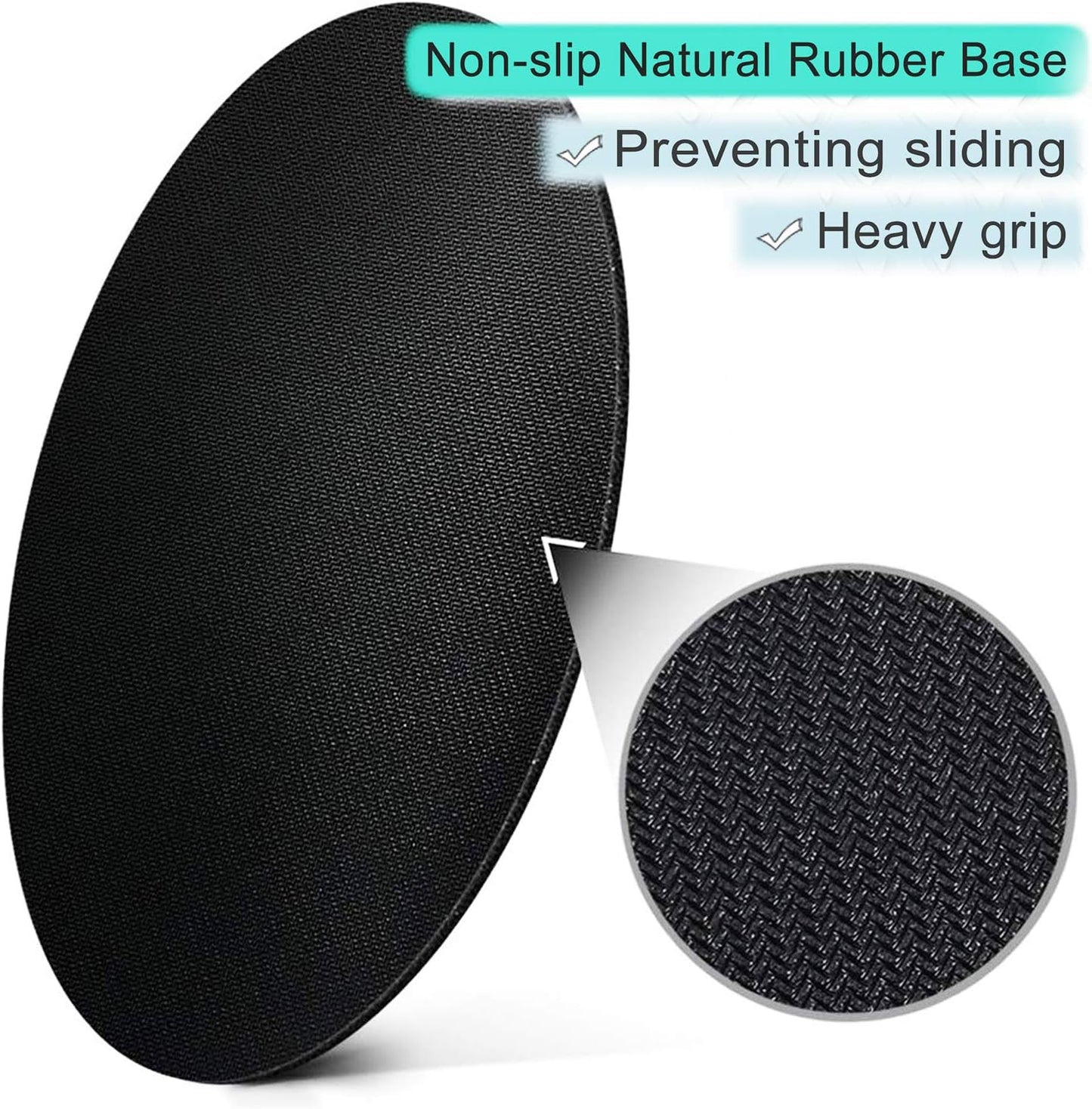 ITNRSIIET Round Mouse Pad with Stitched Edge Premium-Textured Waterproof Non-Slip Rubber Base Desktop Protection Mat Diameter 8.7 inches, Modern Marbling Light Blue