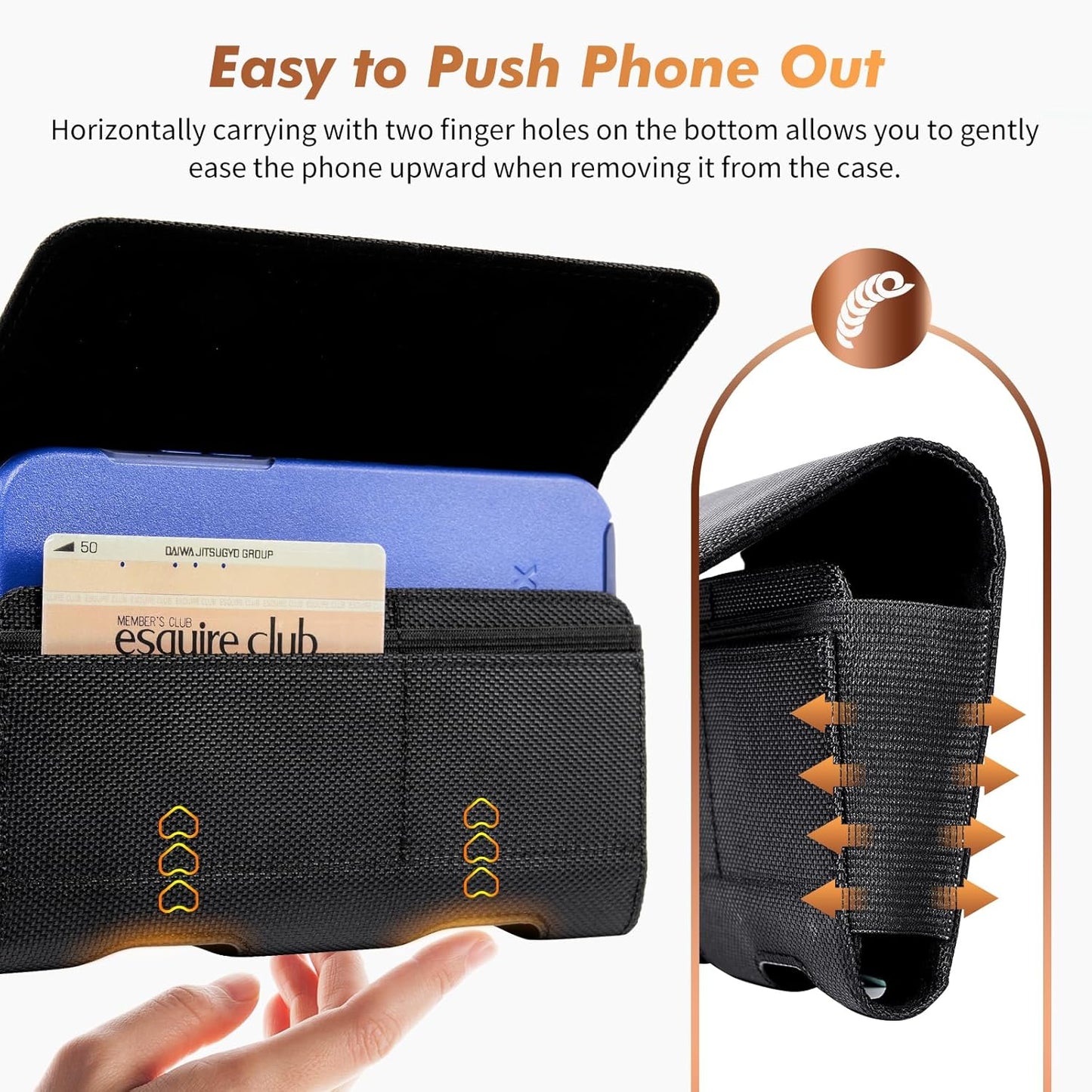 BECPLT Nylon Belt Holster Case Cell Phone Pouch Belt Holder Phone Holster Cover with Clip - Compatible with iPhone 13 Mini, 12 Mini, SE 2020, 8, 7, 6, 6S, Galaxy S10e, S7, J5 (Black)