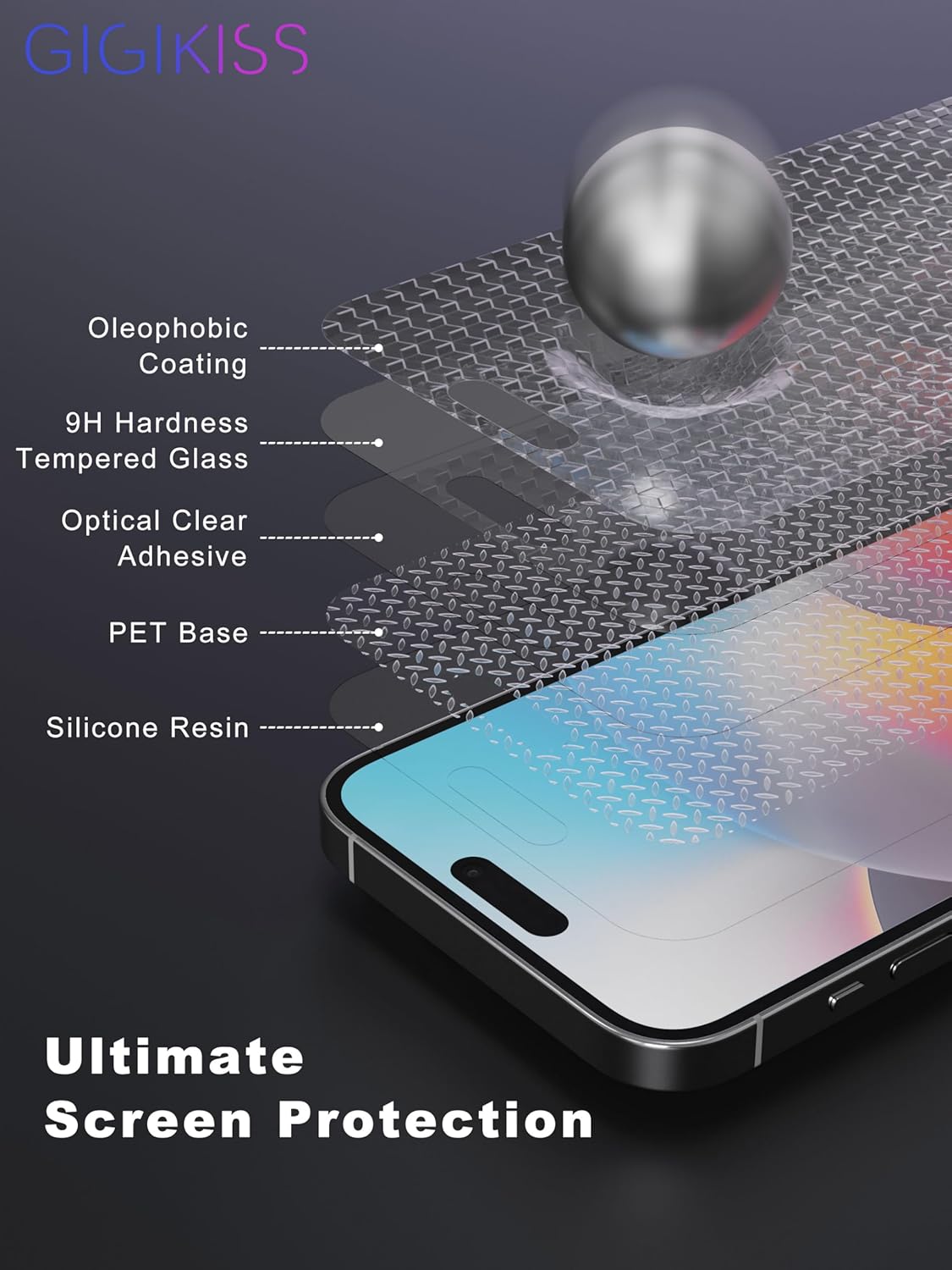 Compatible for iPhone 16 Pro Max Privacy Screen Protector 6.9 inch, Anti Spy Anti Blue Light HD Tempered Glass Screen Protector Easy Installation, Case Friendly, 2 Pack Black