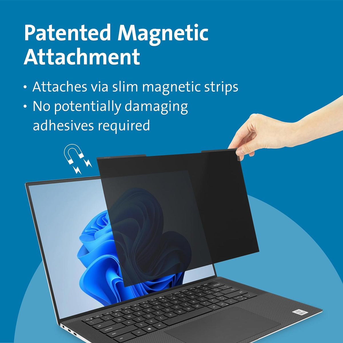Kensington MagPro™ Magnetic Laptop Privacy Screen 14 inch, Removable 16:10 Laptop Privacy Filter, Anti-Glare, Blue Ray Reduction, Compatible with HP/Dell/Acer/Asus/Samsung/Lenovo (K55254WW)