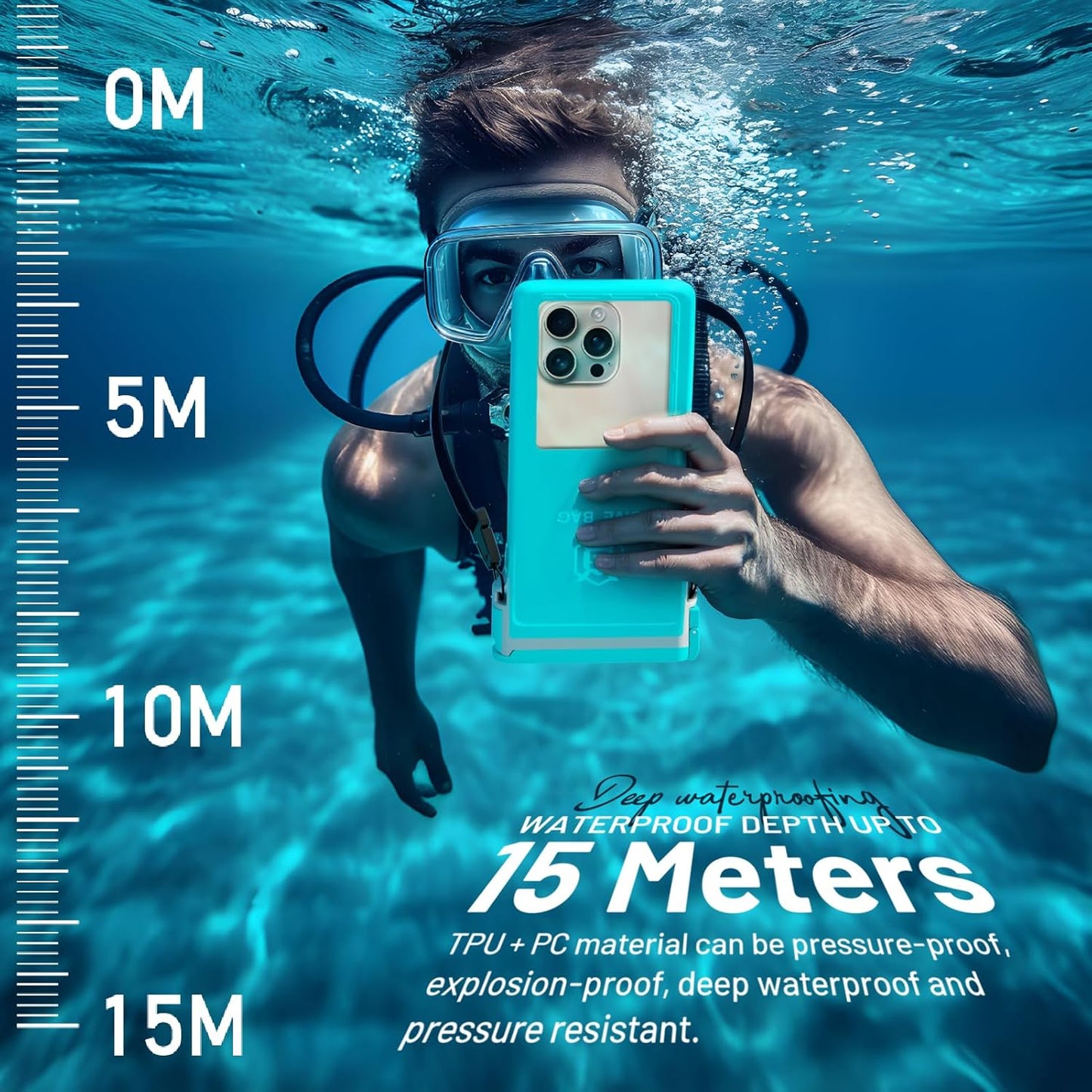 Large Floating Waterproof Phone Case with Lanyard for Snorkeling & Diving - Underwater Phone Pouch Compatible with i-Phone 16/15/14 Pro Max, Galaxy All Series, Beach and Pool Water Park (Yellow)