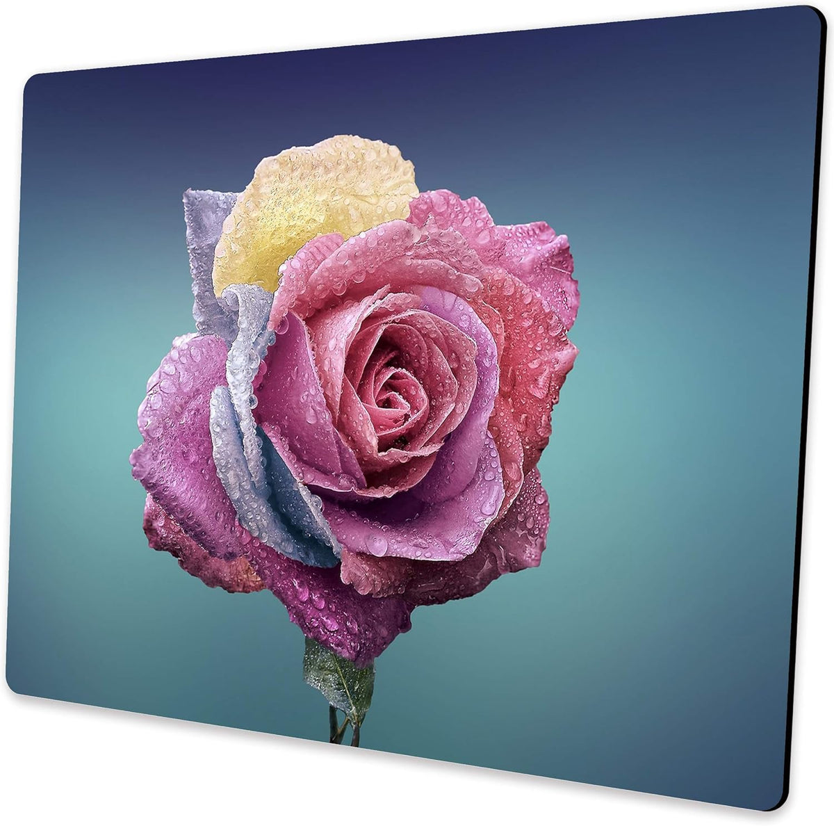 Colorful Rose Mousepad Computer Mouse pad with Design Personalized Mouse pad for Laptop Computer Office Decoration Accessories Gift