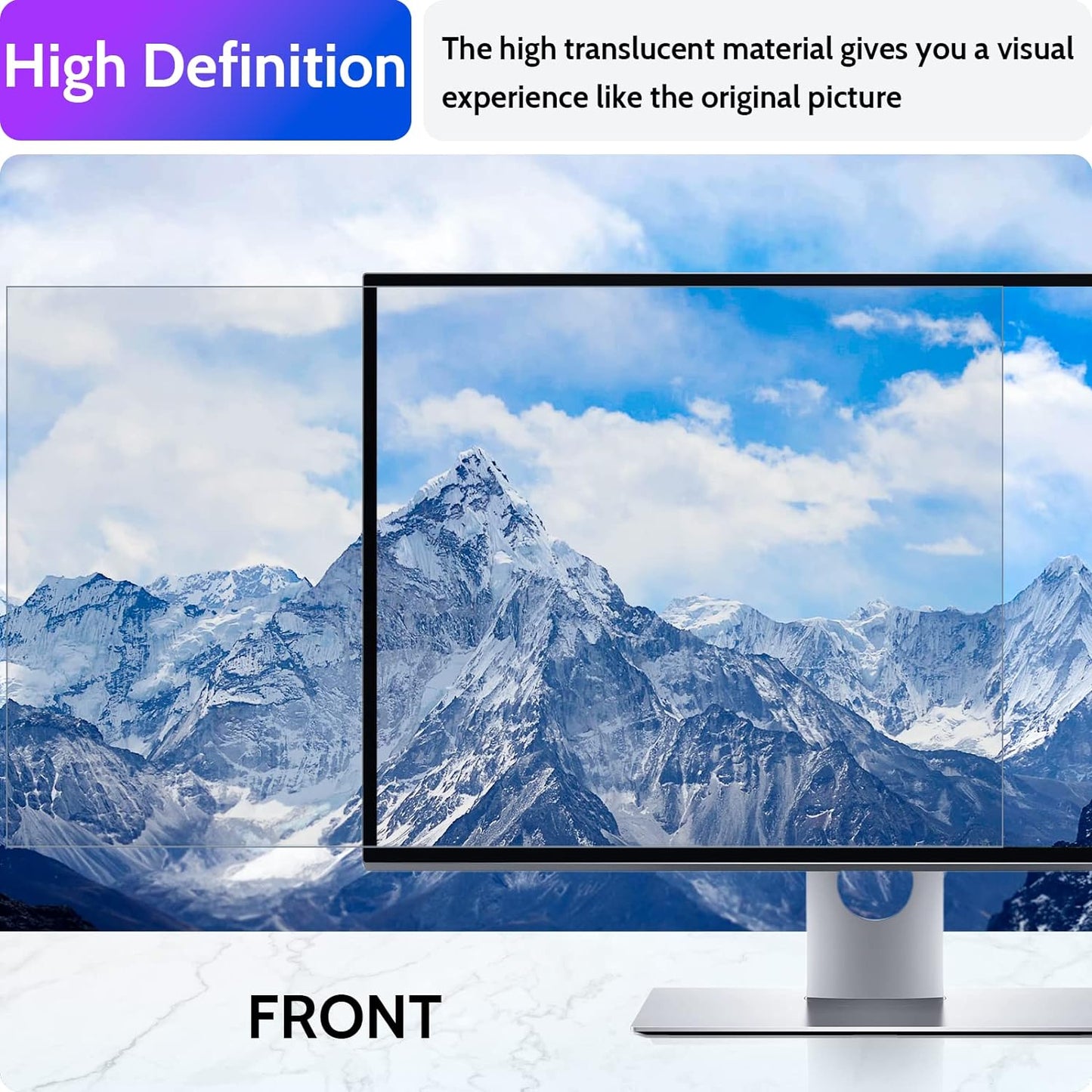 Privacy Screen for Computer Monitor 24 Inch 16:10 Aspect Ratio, Anti Blue Light Glare Removable 24 in Privacy Screen Filter Protective Film, HD 24 Inch Privacy Screen Protector for Monitor