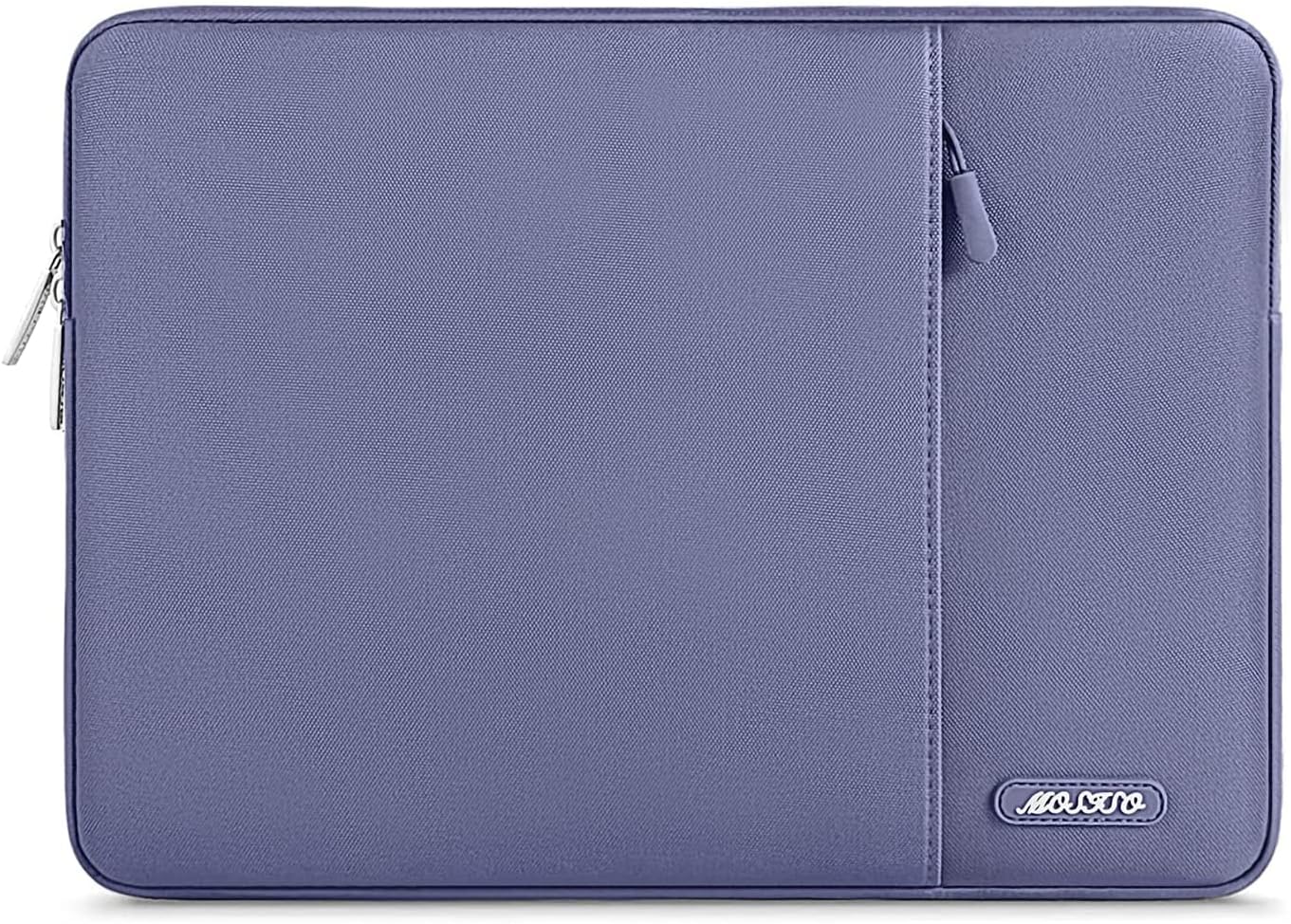 MOSISO Laptop Case 13.3 inch, 13-13.3 inch Laptop Sleeve Compatible with MacBook Air/Pro 13 / Pro 14, HP Dell ASUS Lenovo Notebook, Polyester Vertical Computer Sleeve Bag with Pocket, Lavender Gray