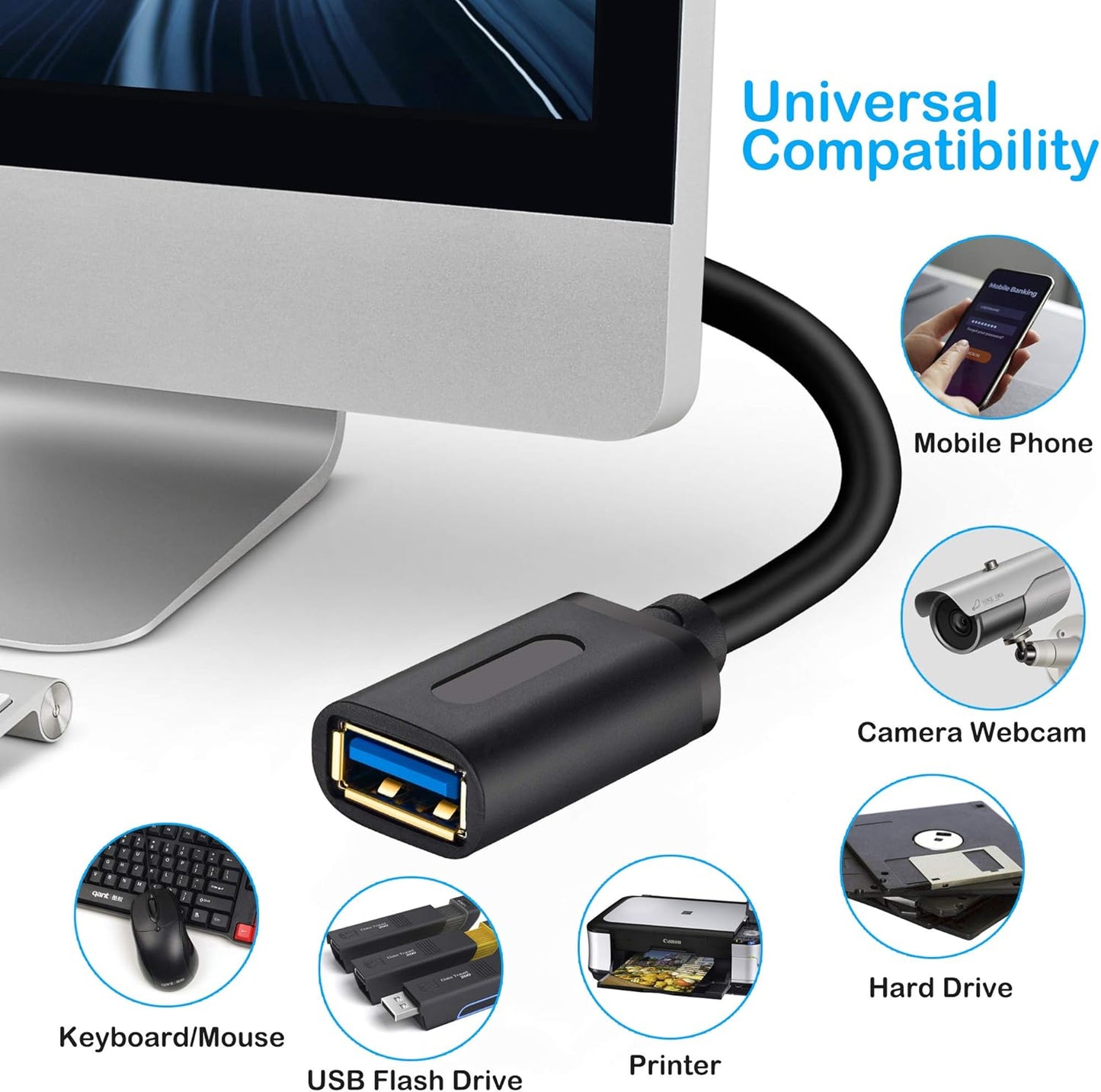 Tan QY USB 3.0 Extension Cable 6Ft, USB 3.0 High Speed Extender Cord Type A Male to A Female for PlayStation, Xbox, USB Flash Drive, Hard Drive, Card Reader,Scanner,Printer,Keyboard(6Ft/1.8M)