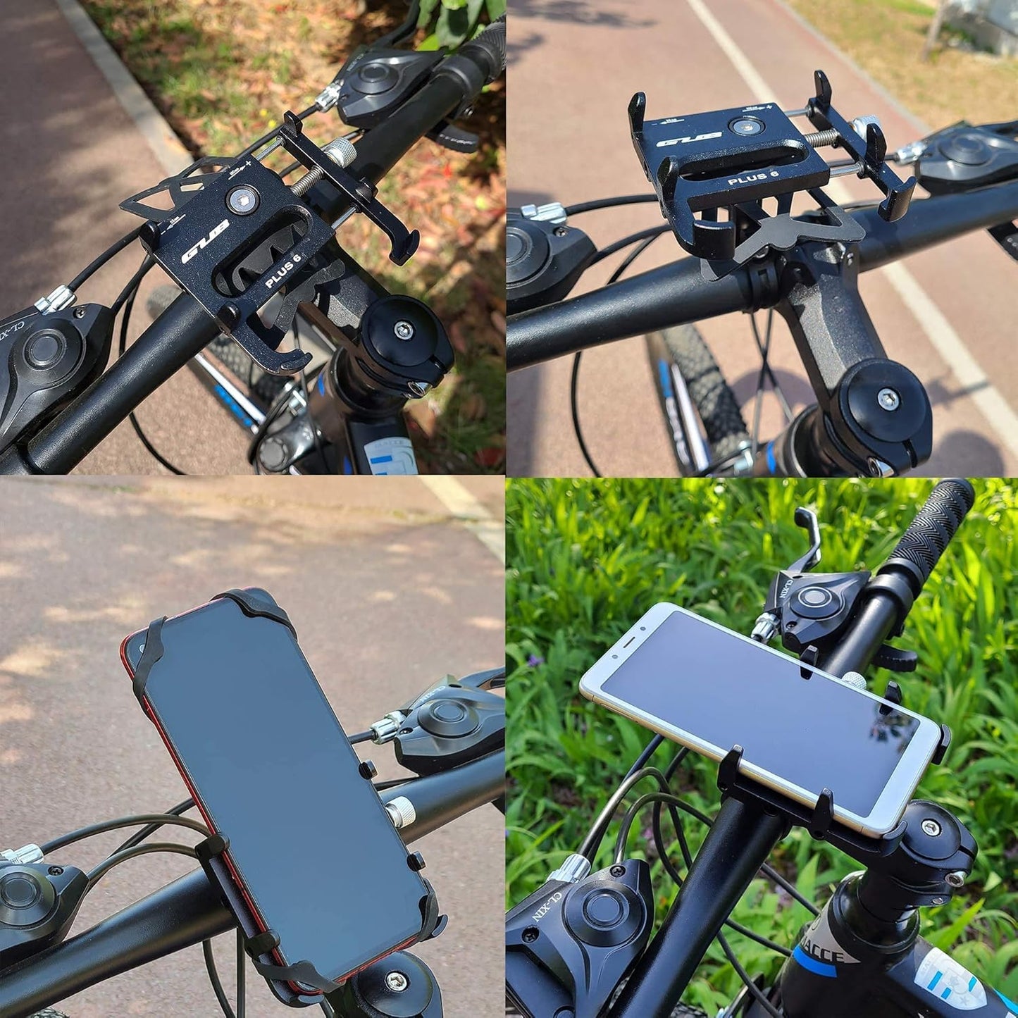 GUB Bike Phone Mount Holder, Aluminum Motorcycle Phone Holder Mount 360° Rotation for iPhone 13 14 15 Pro max 16 Pro, Samsung S24 S23 S22 S21 Note20/10 4.7-6.8" – Upgraded