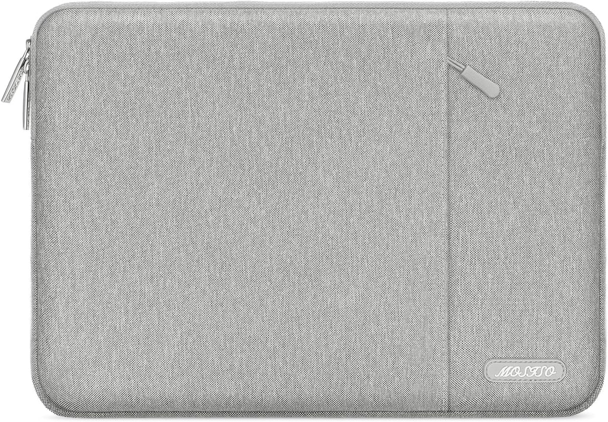 MOSISO Laptop Case 15 inch, 15 inch Laptop Sleeve Compatible with MacBook Air 15 M4 A3241 M3 A3114 M2 A2941 2025 2024 2023,Dell XPS 15,Polyester Vertical Computer Sleeve Bag with Pocket, Gray