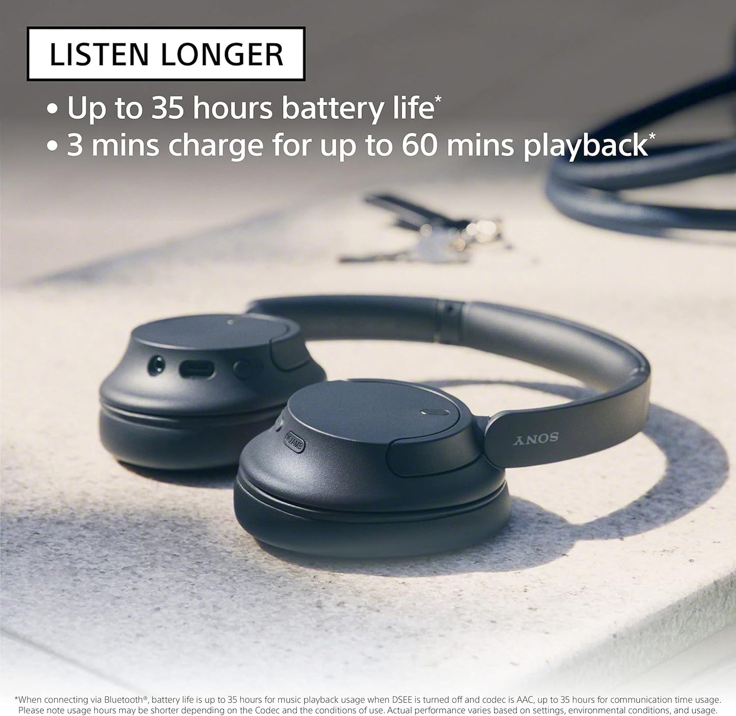 Sony WH-CH720N Noise Canceling Wireless Headphones Bluetooth Over The Ear Headset with Microphone and Alexa Built-in, White New
