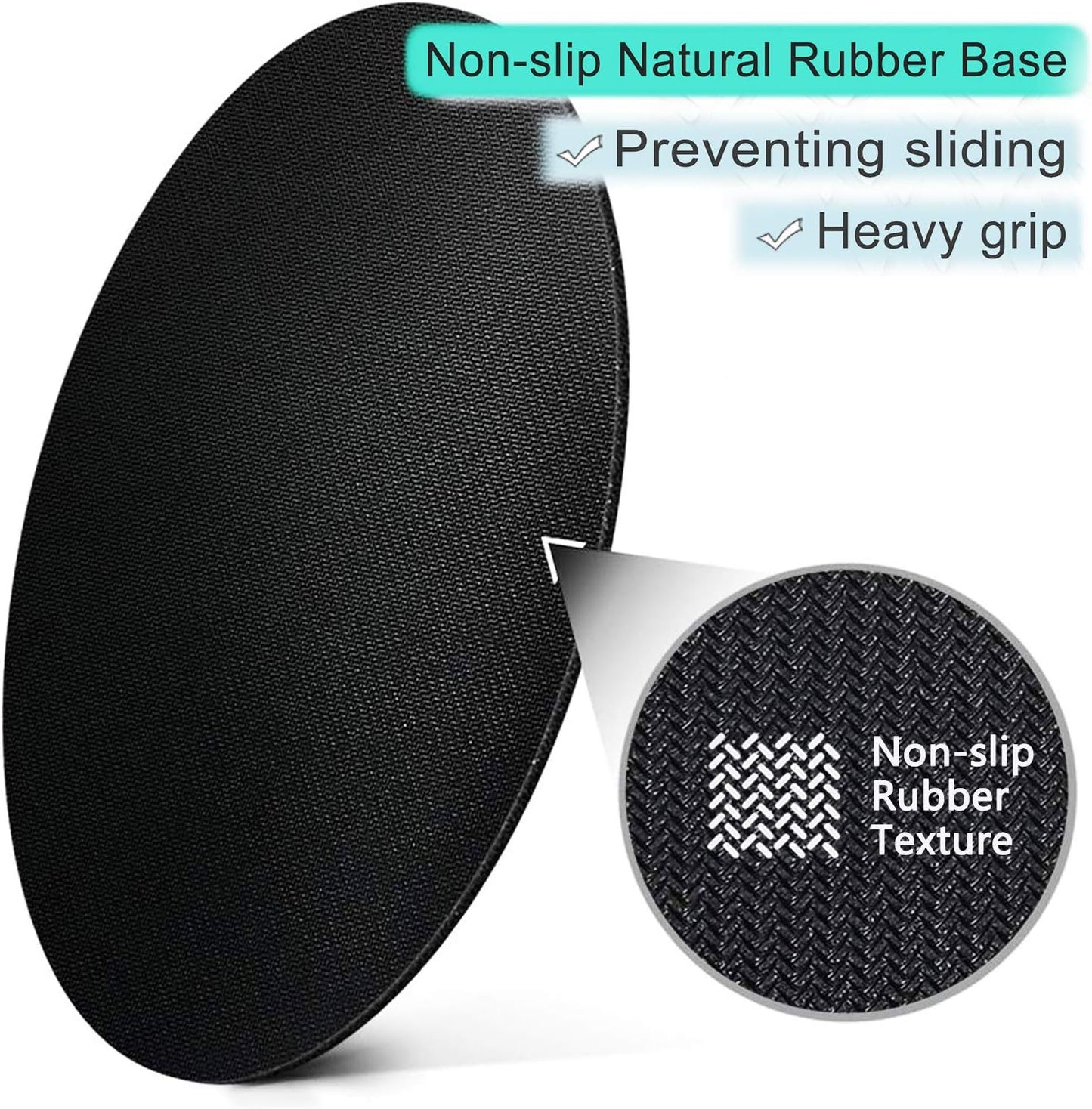 ITNRSIIET Round Mouse Pad with Stitched Edge Premium-Textured Waterproof Non-Slip Rubber Base Desktop Protection Mat Diameter 8.7 inches, Gray Marbling