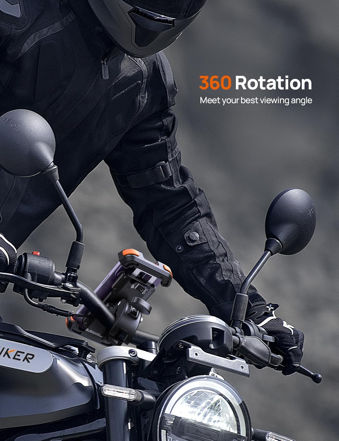 Bike Motorcycle Phone Holder Mount - [2025 Quick Release] Bike Phone Holder Handlebar Clamp, Bicycle Scooter Phone Clip for iPhone 15 14 13 12 11 Pro Max Plus Mini, 4.7-6.8" Smartphone