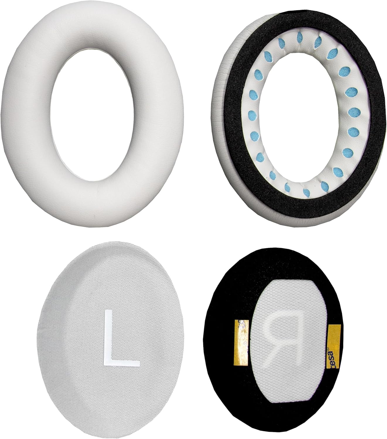 Replacement Ear Pads - Compatible with Bose QuietComfort 45 / SE Headphones, Soft Protein Leather,Premium Noise Cancelling Earpads, Durable & Comfortable Ear Cushions (QC 45-White)