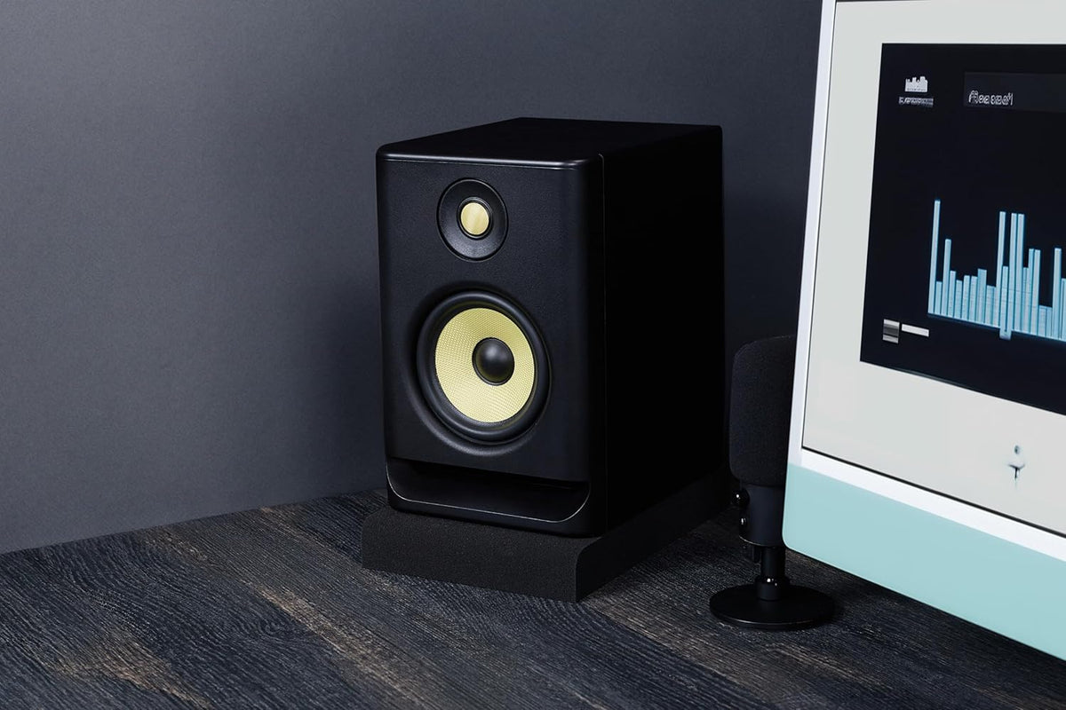 Sound Addicted - Studio Monitor Isolation Pads for 5 Inch Monitors, Pair of Two High Density Acoustic Foam which Fits Most Speaker Stands | SMPad 5