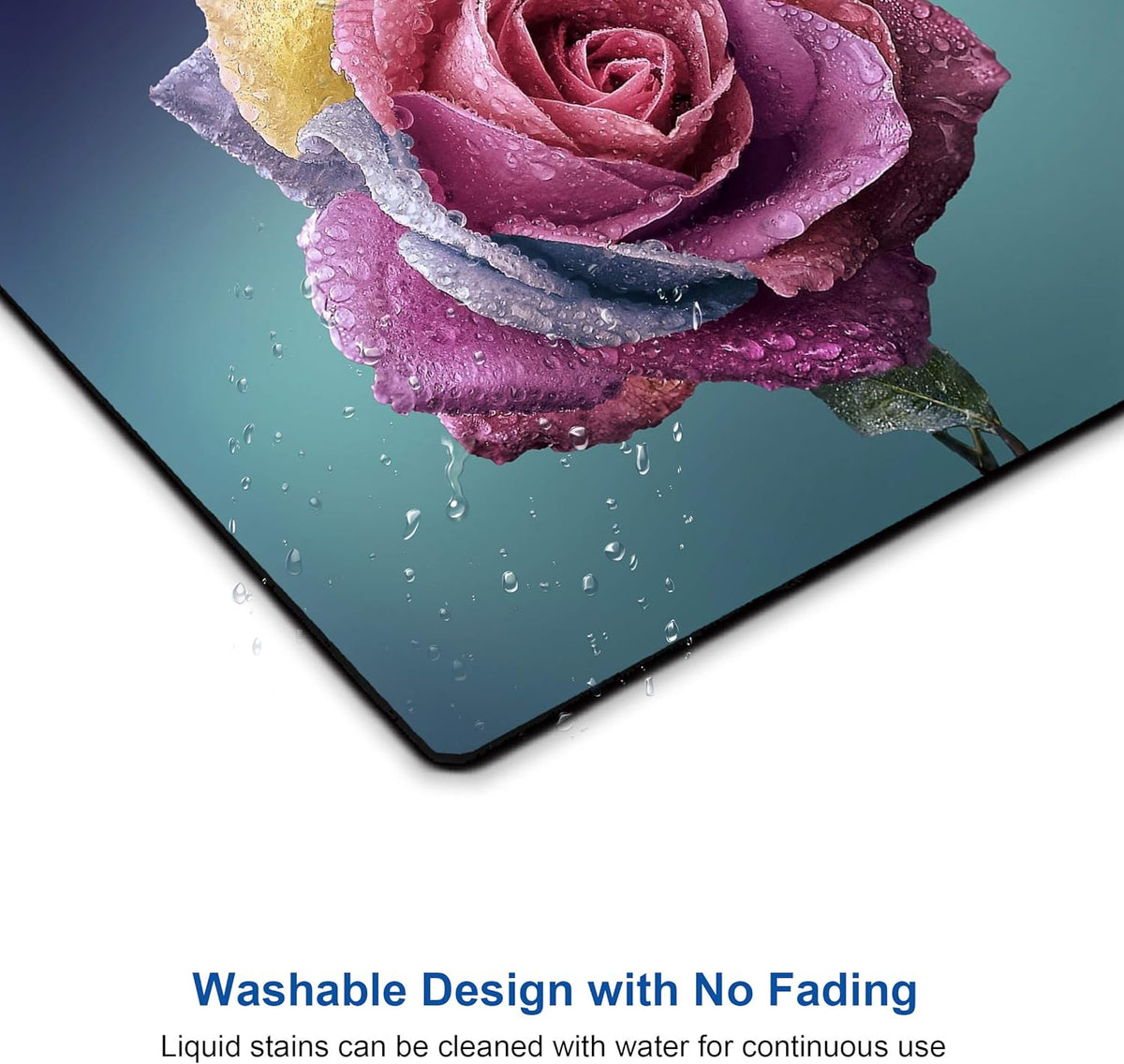 Colorful Rose Mousepad Computer Mouse pad with Design Personalized Mouse pad for Laptop Computer Office Decoration Accessories Gift