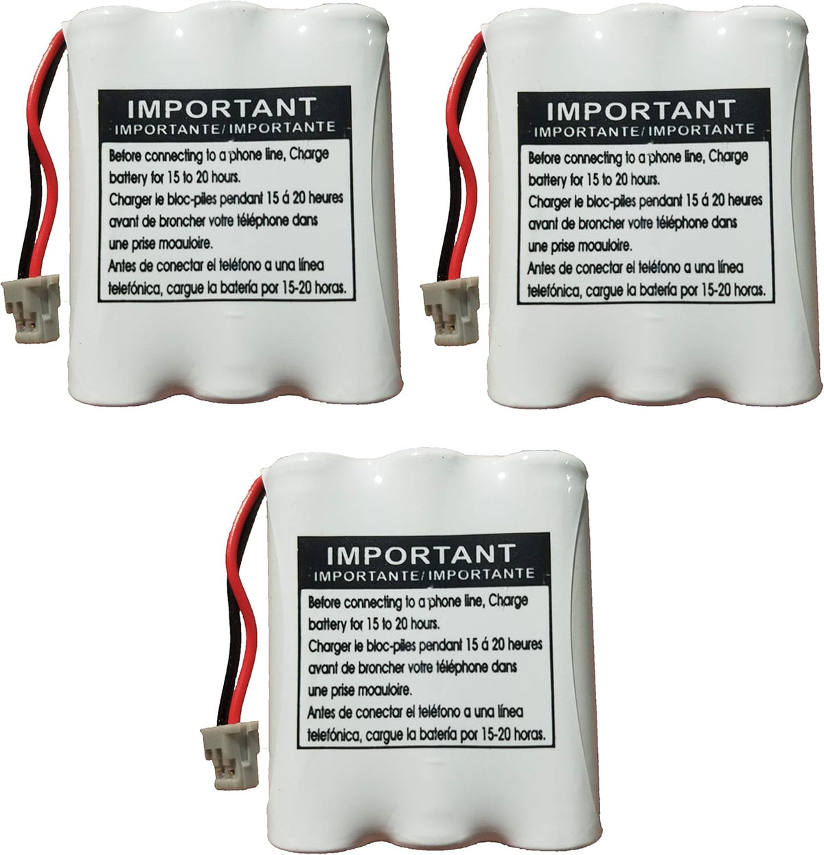 JGD BT-905 BT-800 BBTY0663001 Battery Compatible with Uniden BT905 BT800 BT-1006 BP-905 BBTY-0444001 BBTY-0449001 Panasonic P-P501 P-P508 AT&T 200 24032 Cordless Telephones (3-Pack)