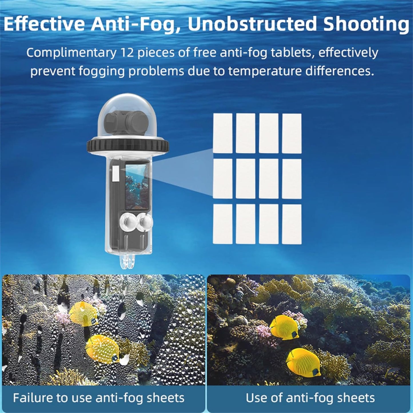 Generic 40M/131FT Dive Case Compatible for DJI Osmo Pocket 3 Waterproof Case Protective Underwater Diving Housing Cover Shell with Accessories for Osmo Pocket 3 Action Camera