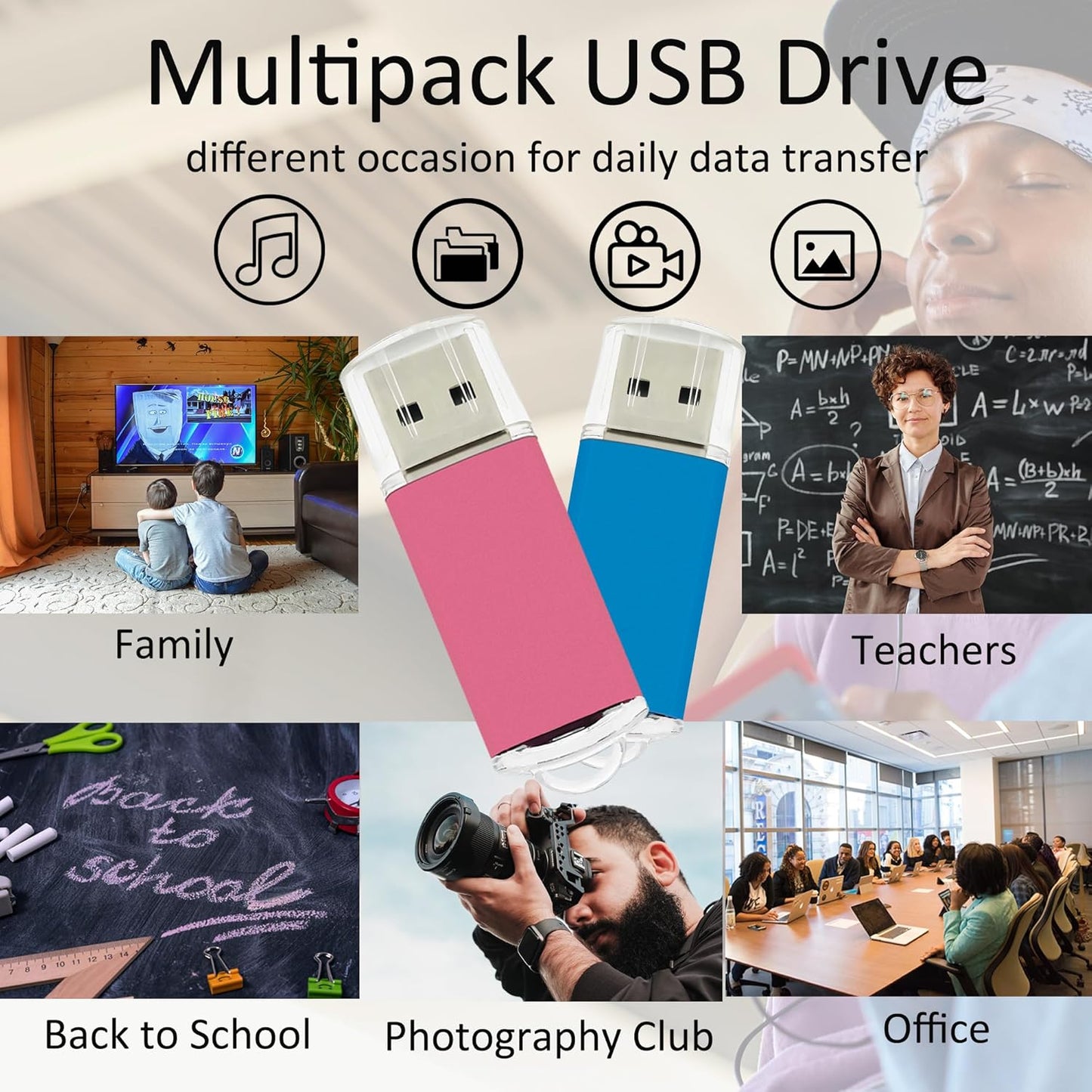 16GB FAT32 USB Flash Drive 20 Pack Nicepicten USB 2.0 Thumb Drives 20Pack Metal Jump Zip Drive Memory Stick Pendrive Memoria USB 16 GB with 20PCS Lanyard Label - Mixcolor 20 X 16GB Flash Drives