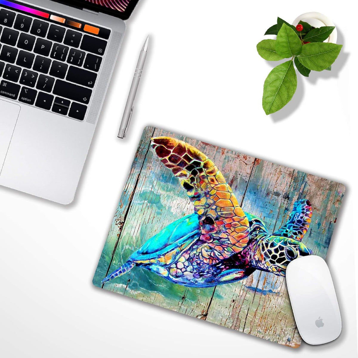 Turtle Mouse pad, Personalized Computer Mousepad, Office Decoration Accessories Gift, Non-Slip Rubber Mouse mat for Laptop