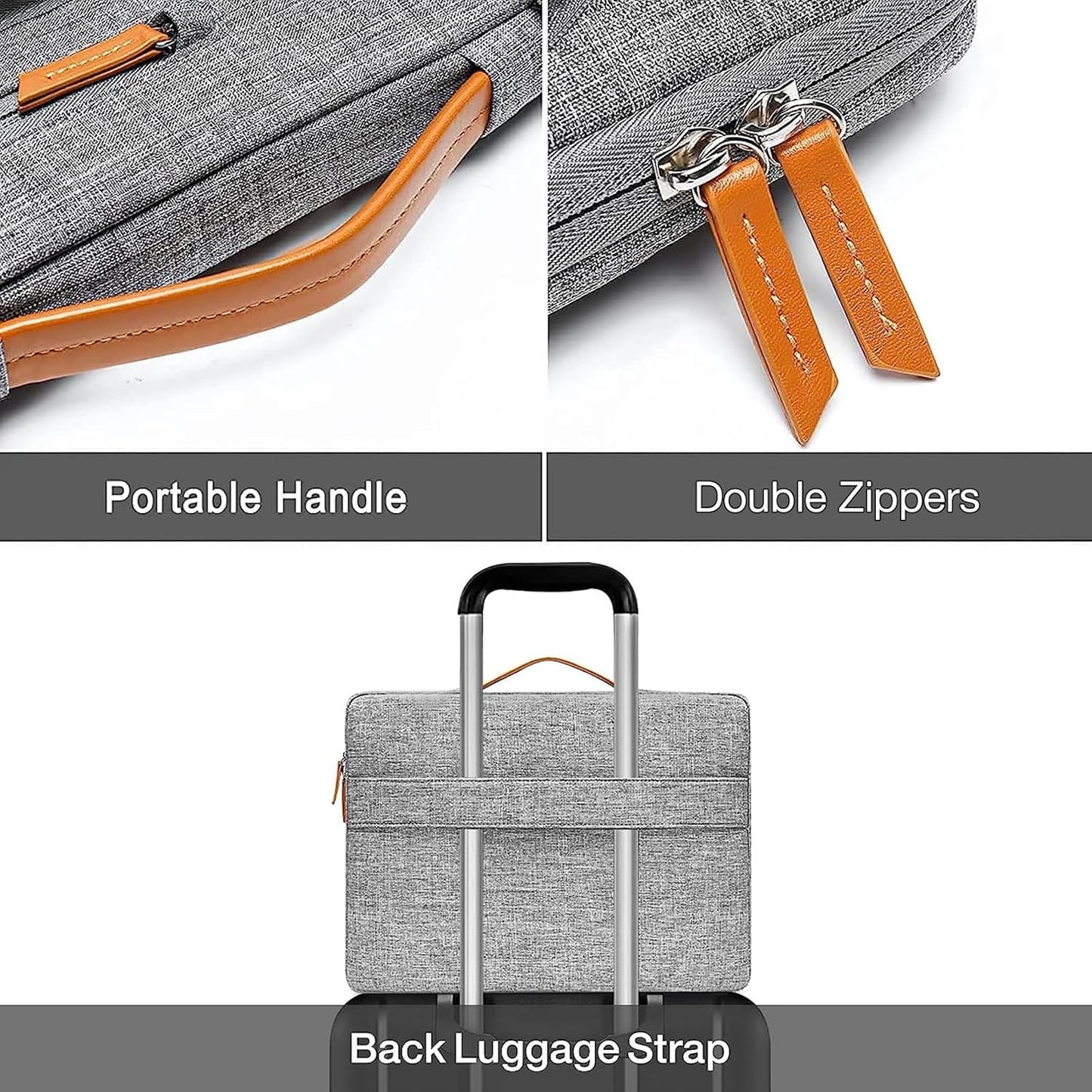 MOSISO 360 Protective Laptop Case 16 inch, 15-15.6 inch Laptop Sleeve Compatible with MacBook Pro 16, HP, Acer, Dell, Lenovo, ASUS, Side Open Carrying Case with 4 Zipper Pockets&Handle, Gray