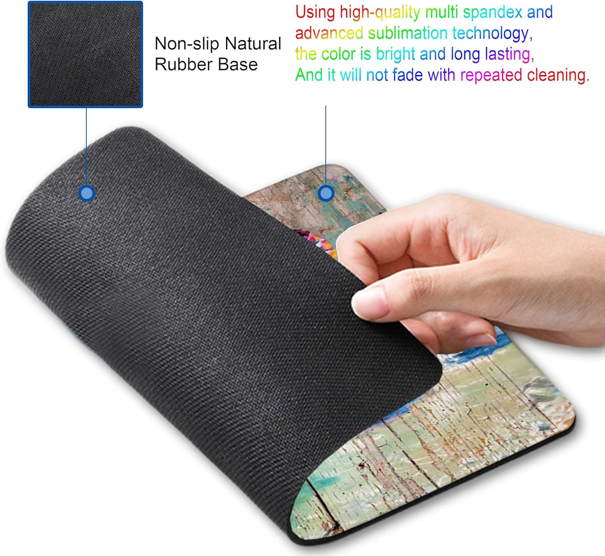 Turtle Mouse pad, Personalized Computer Mousepad, Office Decoration Accessories Gift, Non-Slip Rubber Mouse mat for Laptop