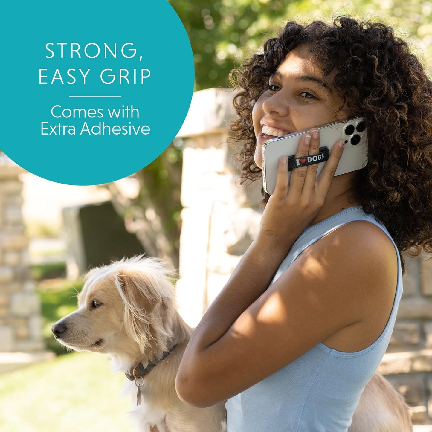 LOVEHANDLE Universal Phone Grip for Smartphones & Mini Tablets - Phone Holder for Hand - Wireless Charging Compatible - Made in The USA - Solid Magenta