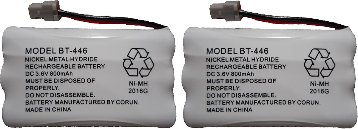 BT446 BT-446 BBTY0503001 BT-1004 BT-1005 GE-TL26402 BT-504 CPH-488B Rechargeable Cordless Telephone Battery DC 3.6V 800mAh Manufactured by Corun for Uniden