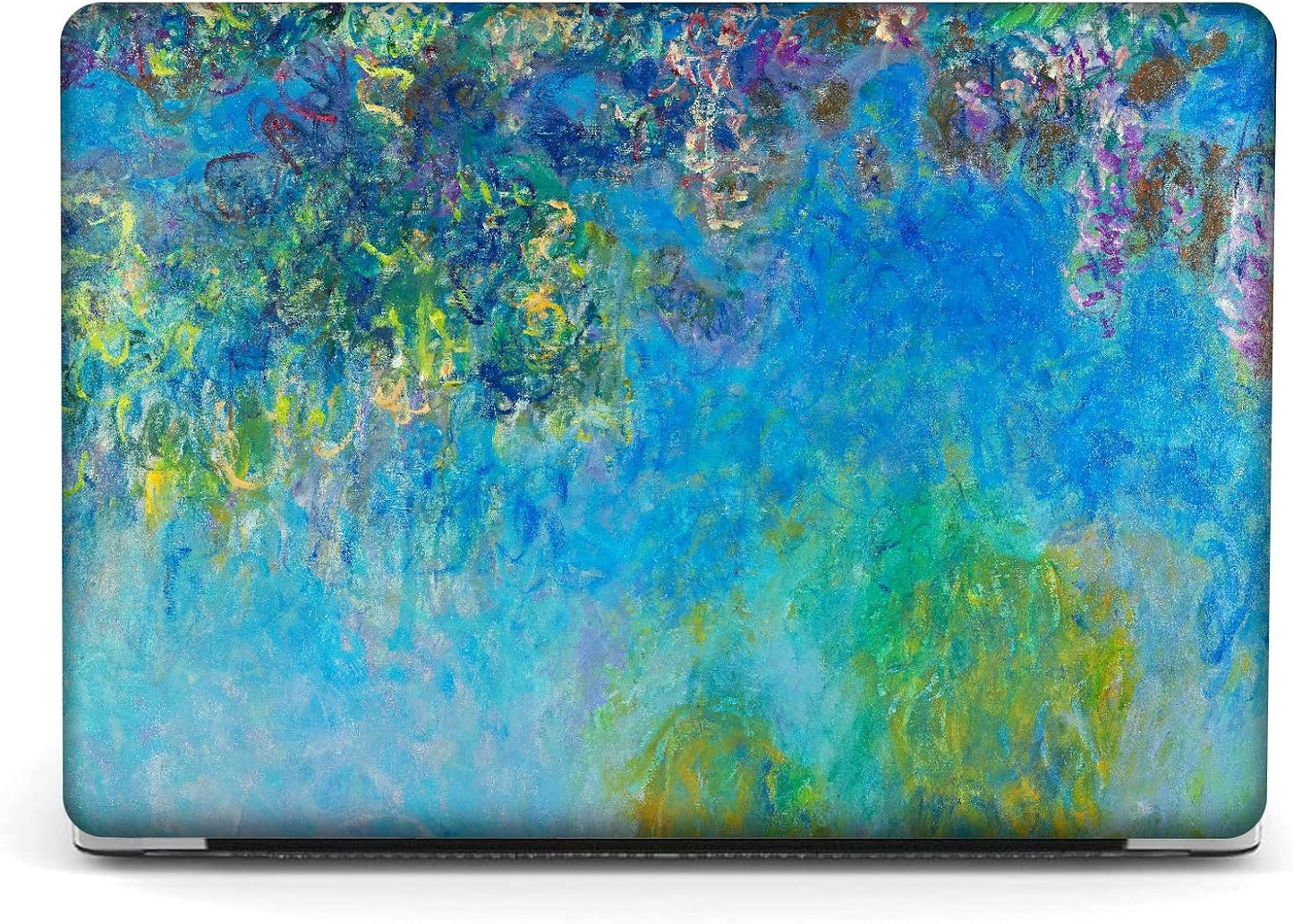 Berkin Arts Compatible with MacBook Air 13 inch Cover, 2022-2018 Release A1932 with Touch ID with Keyboard Cover & Screen Protector Cloisonnism (Wisteria by Monet)