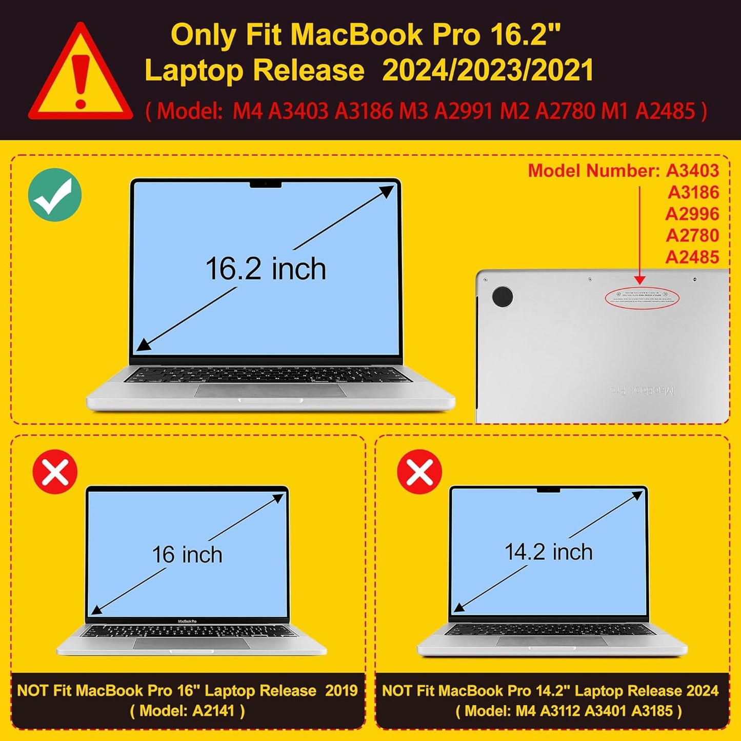 for MacBook Pro 16 inch Case 2021 2022 2023 2024 Release A3186 A3403 M4 A2991 M3 A2780 M2 A2485 M1 Pro/Max, Hard Shell Case with Screen Protector & Keyboard Cover, Bowknot